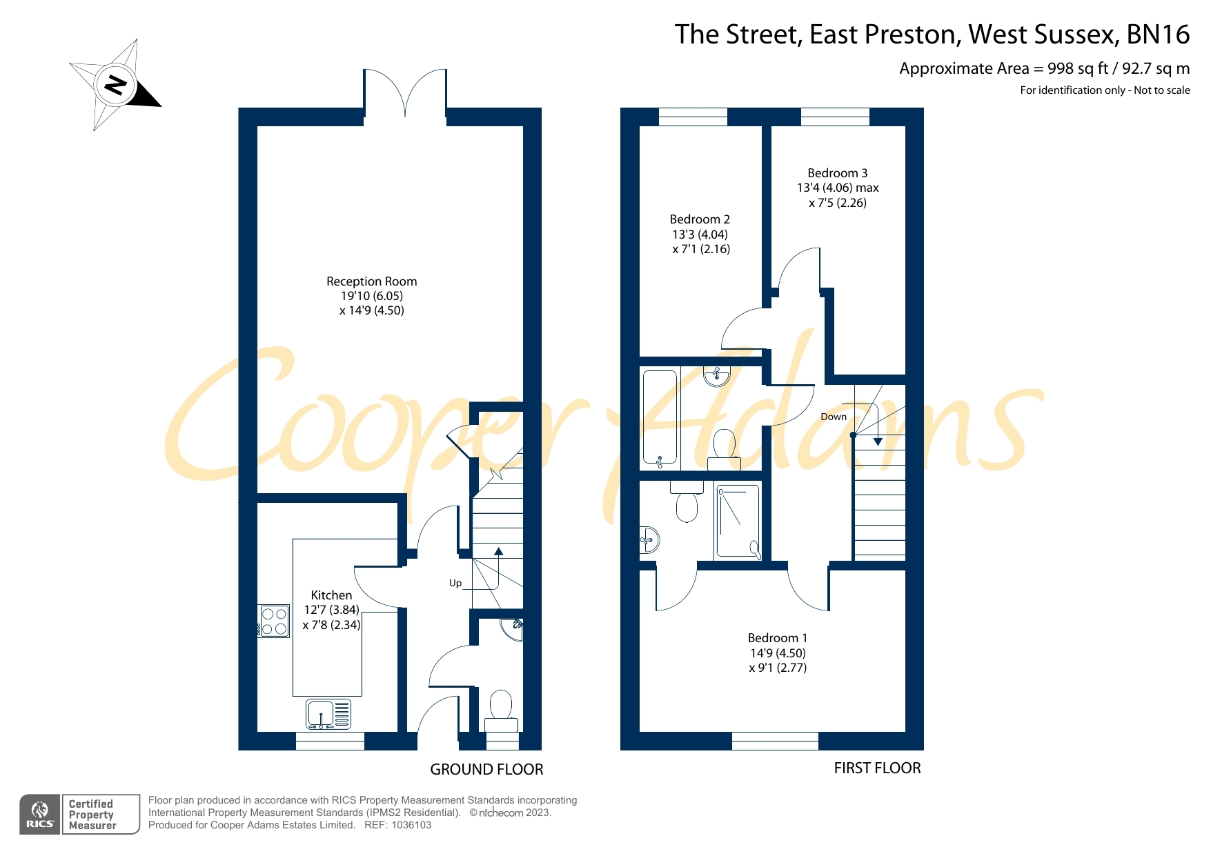 3 bed house for sale in The Street, East Preston - Property floorplan
