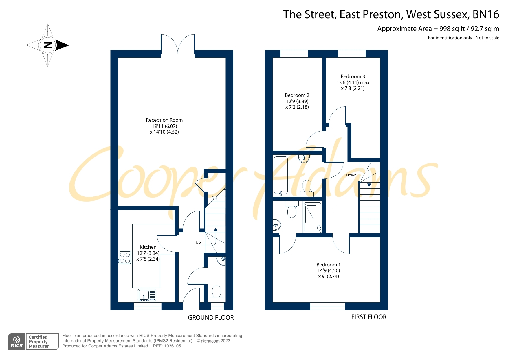 3 bed house for sale in The Street, East Preston - Property floorplan