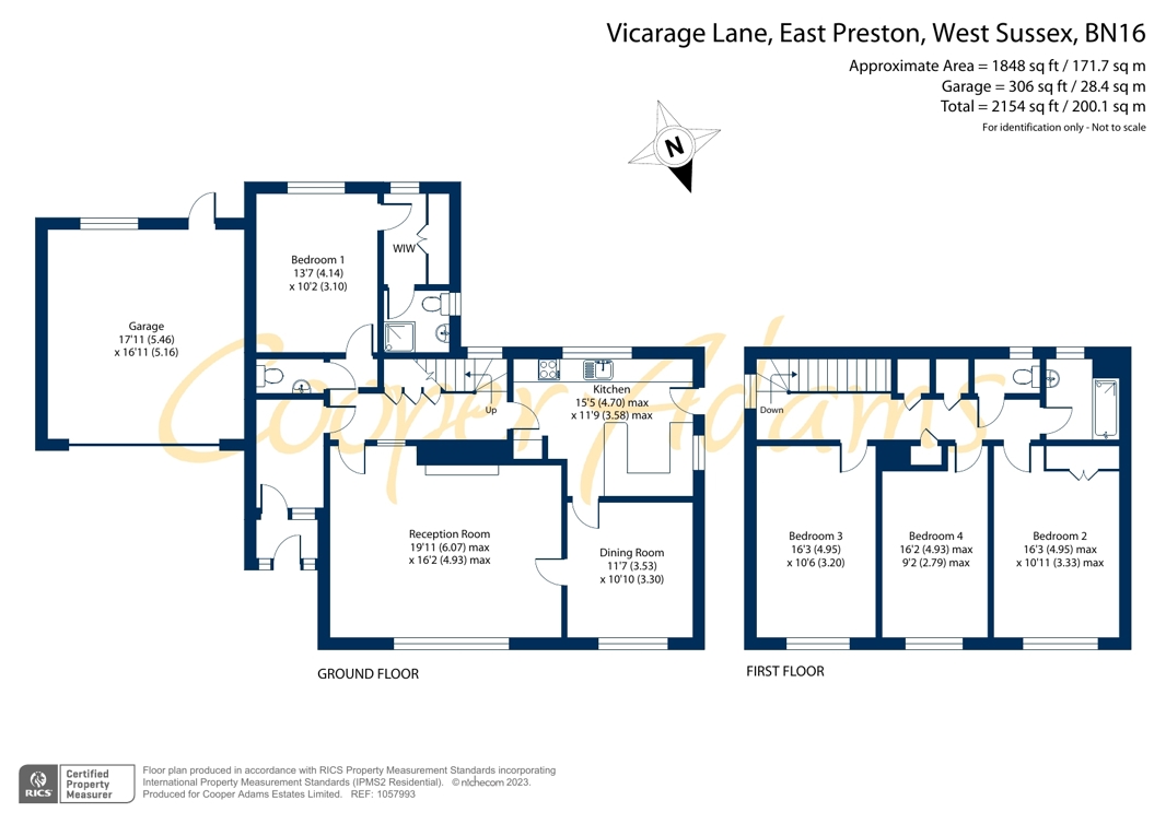 4 bed house for sale in Vicarage Lane, East Preston - Property floorplan