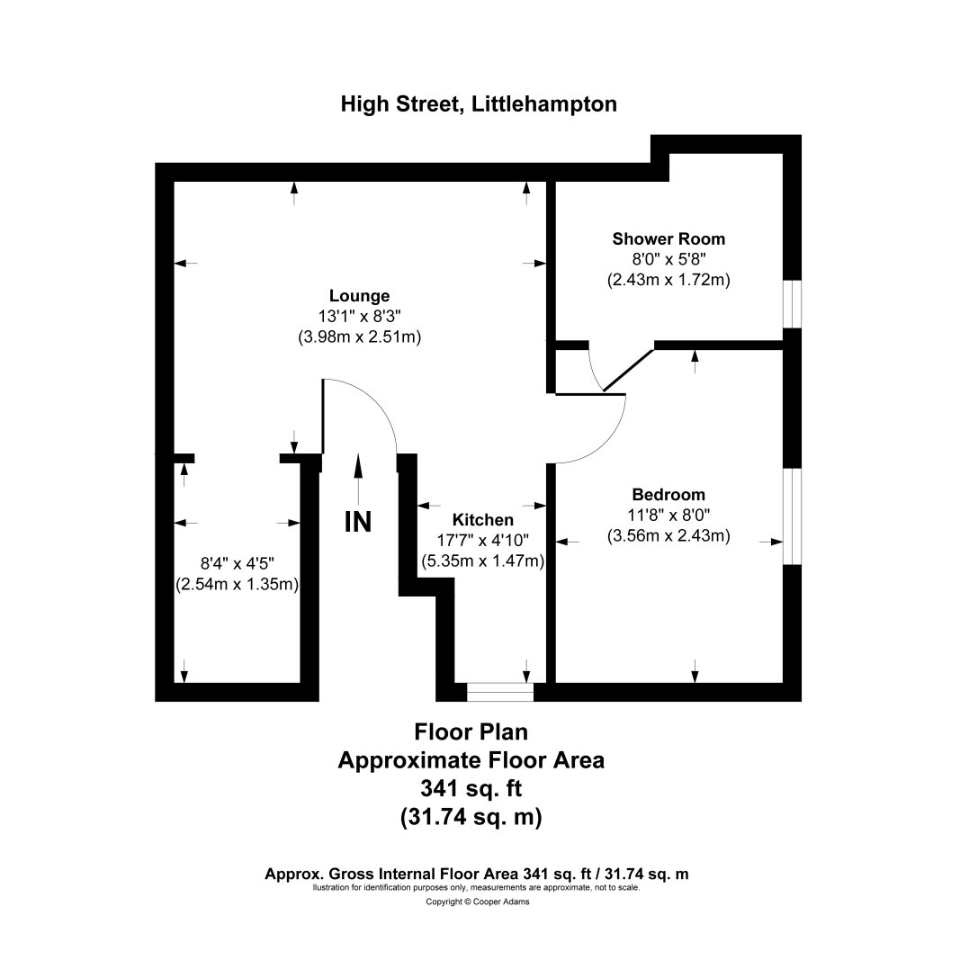 1 bed apartment to rent in High Street, Littlehampton - Property floorplan