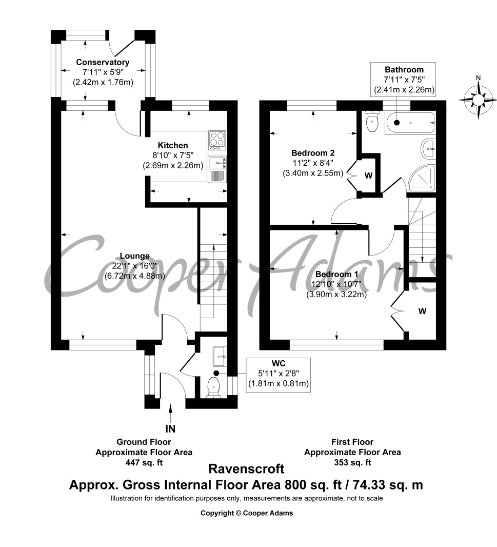 2 bed house to rent in Sutton Avenue, Rustington - Property floorplan