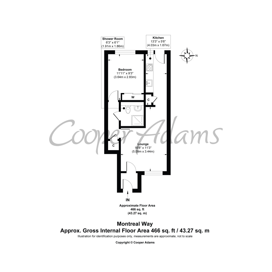 1 bed maisonette to rent in Montreal Way, Worthing - Property floorplan
