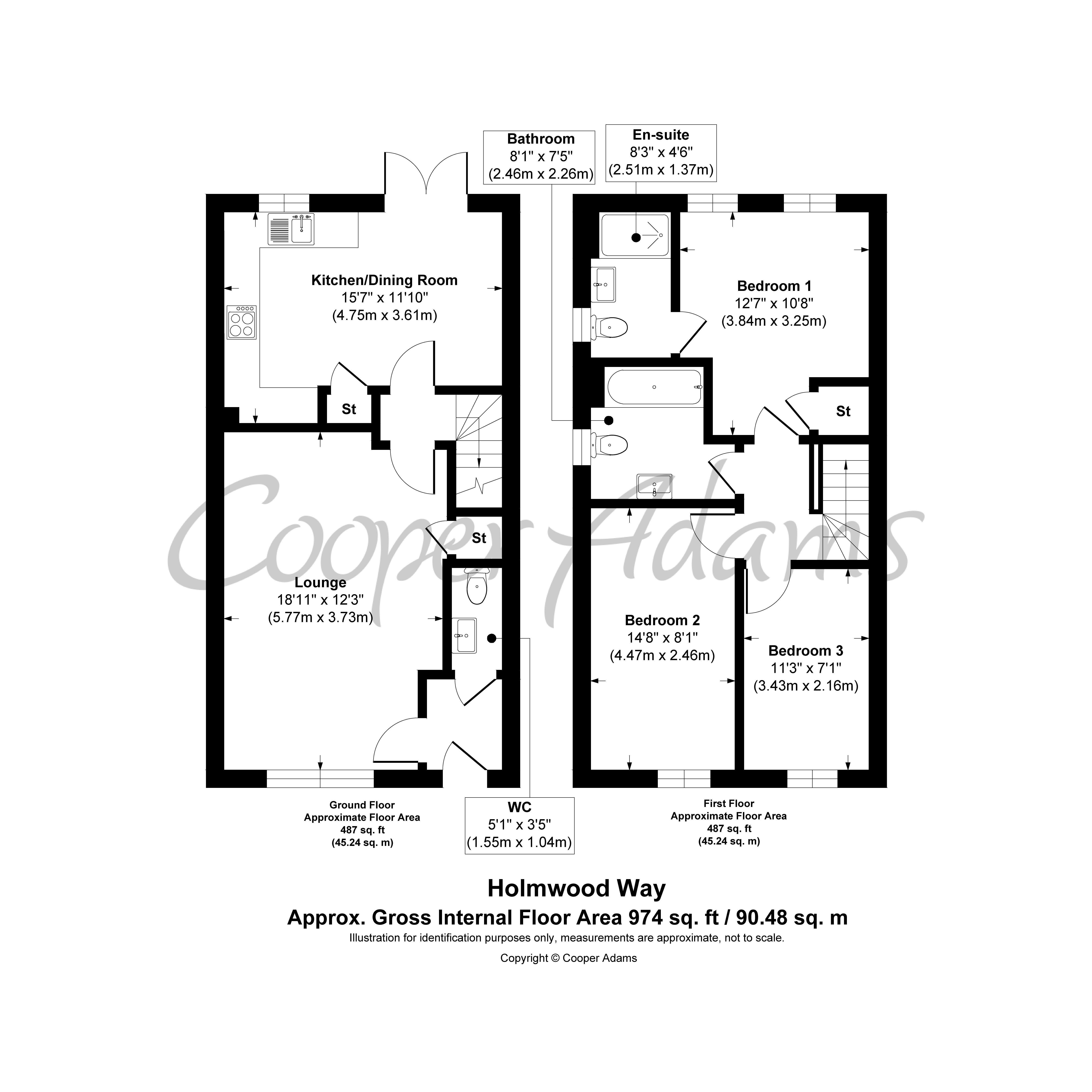 3 bed house to rent in Holmwood Way, Angmering - Property floorplan