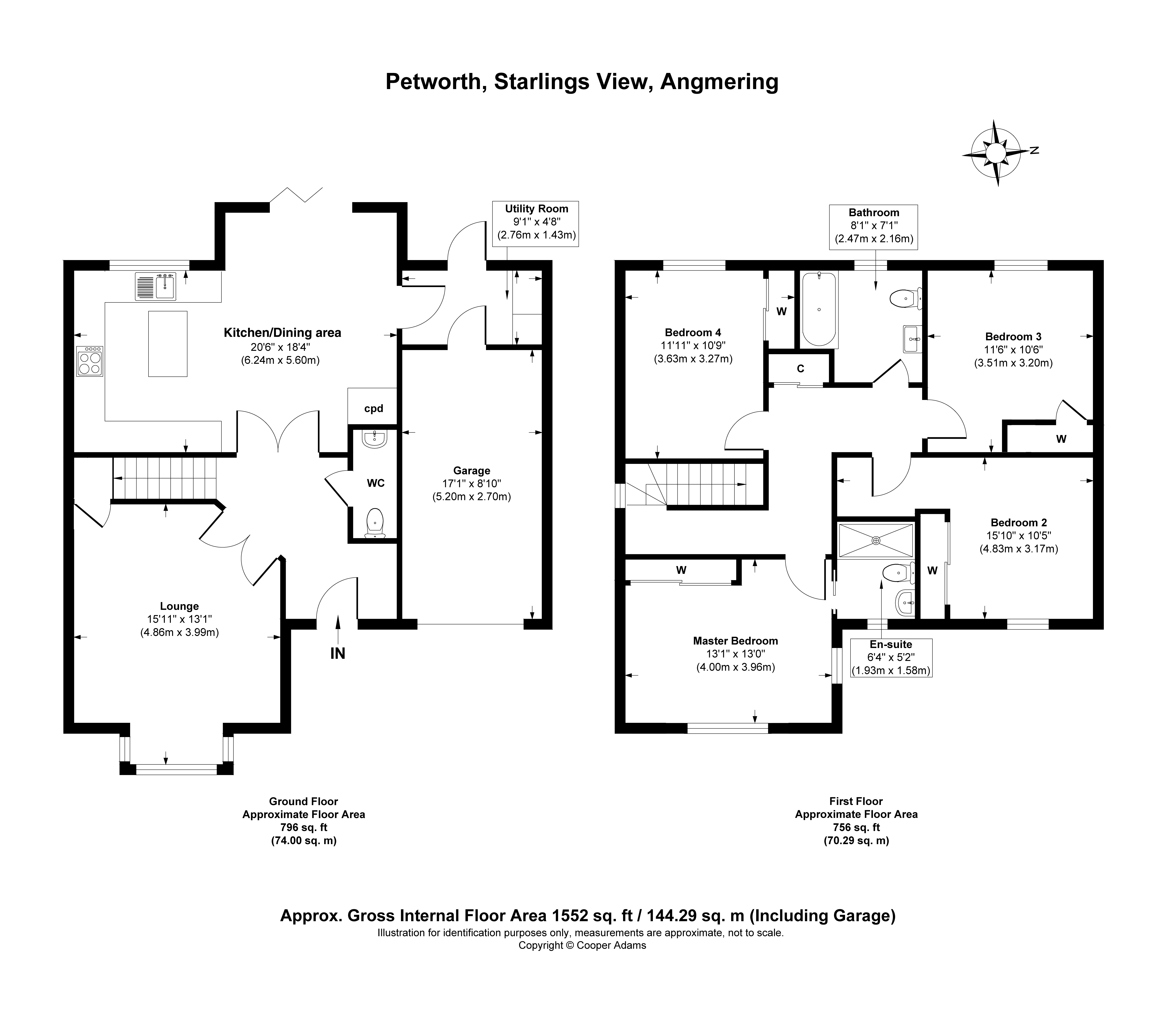 4 bed house to rent in Starling View, Angmering - Property floorplan