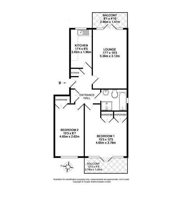2 bed apartment to rent in Aegean House Harsfold Close, Rustington - Property floorplan