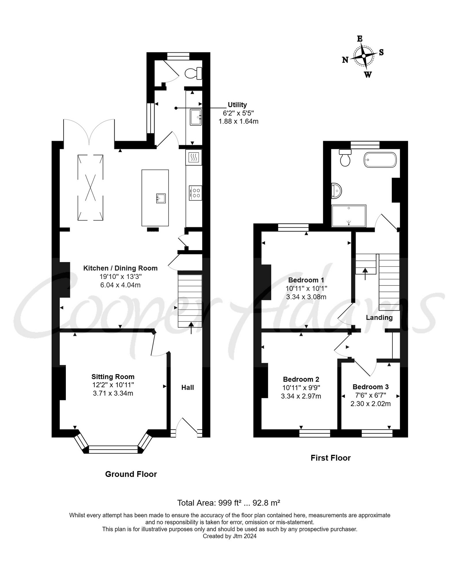 3 bed house for sale in Church Road, Rustington - Property floorplan