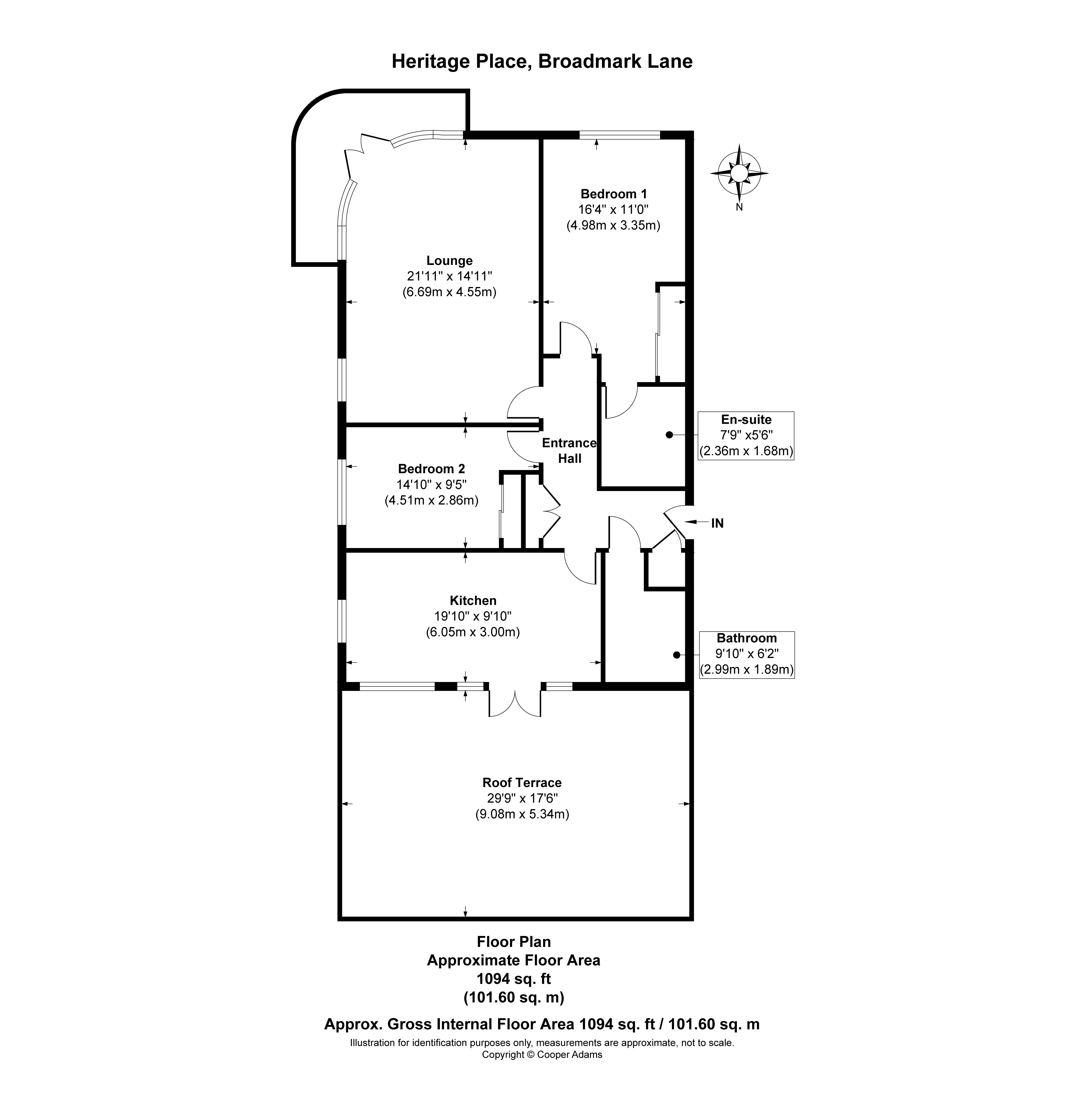 2 bed apartment for sale in Heritage Place Broadmark Lane, Rustington - Property floorplan