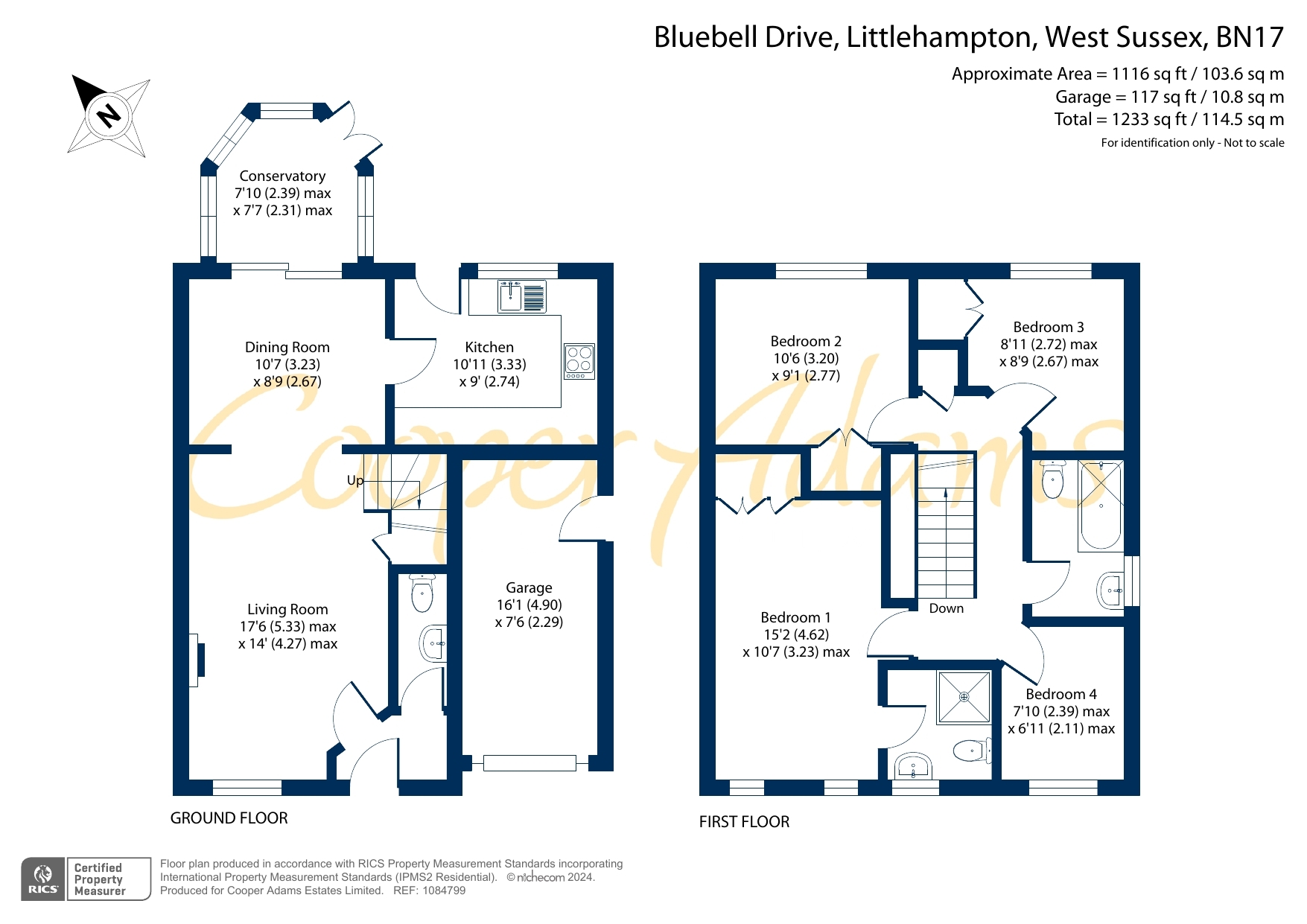 4 bed house for sale in Bluebell Drive, Littlehampton - Property floorplan