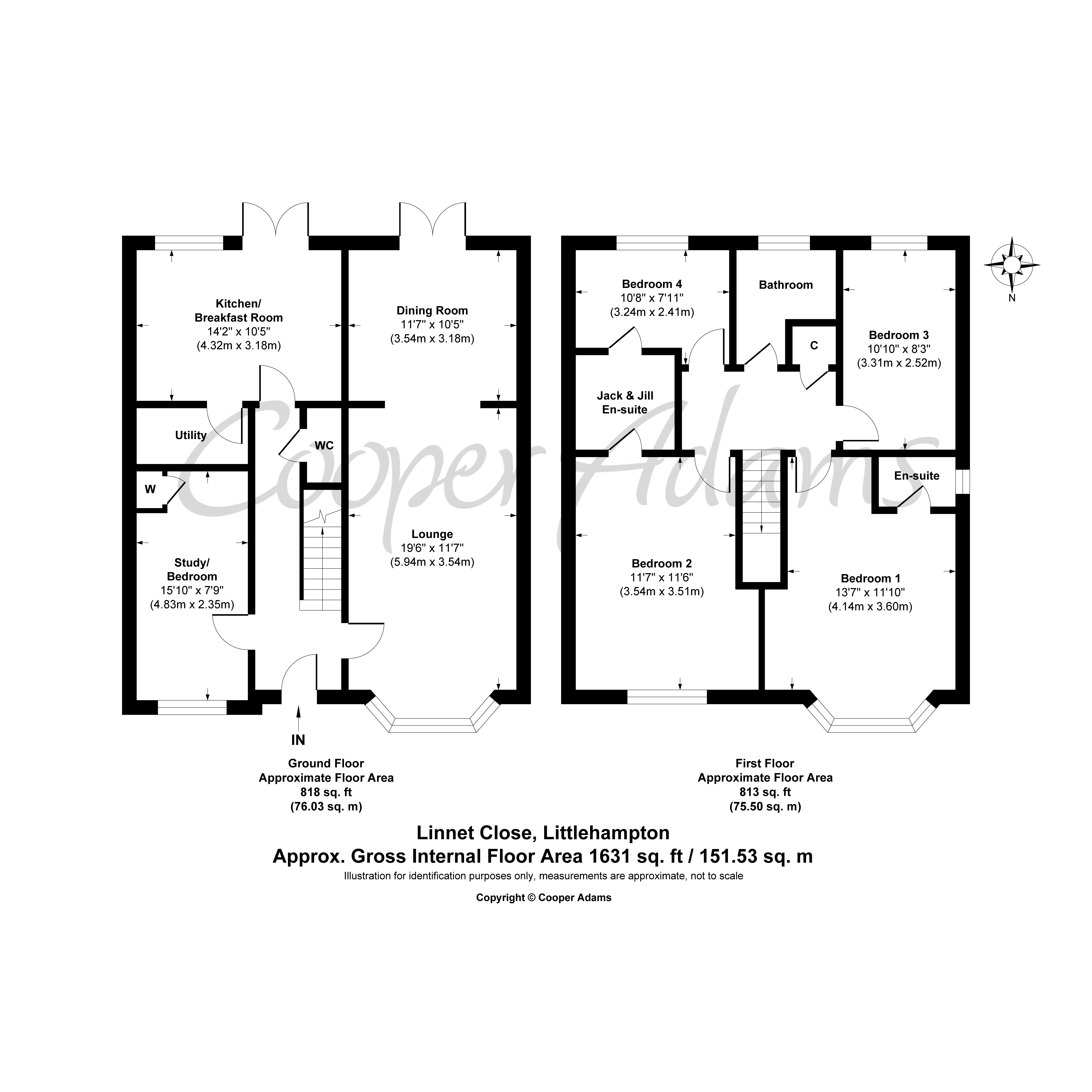 5 bed house for sale in Linnet Close, Littlehampton - Property floorplan