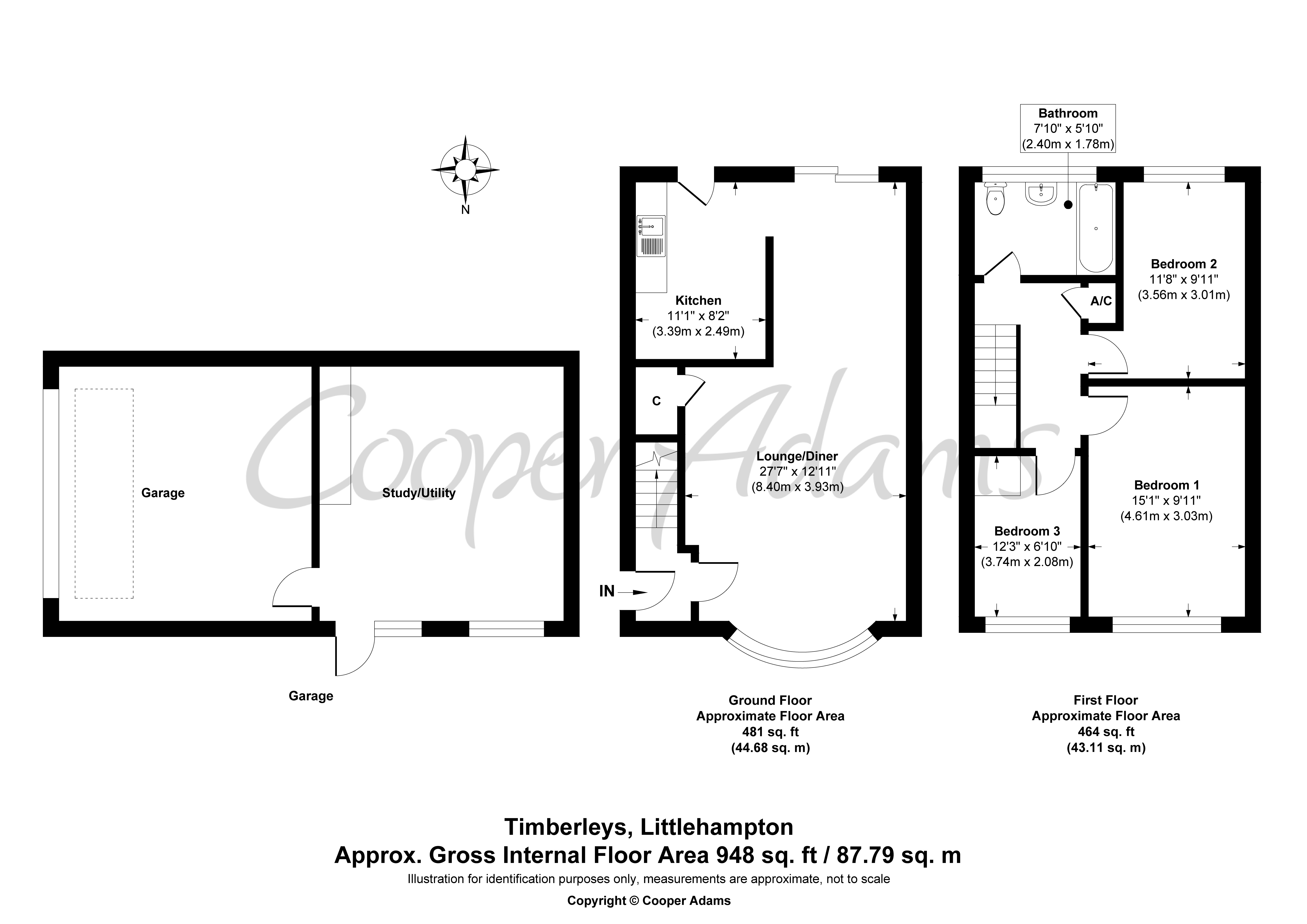 3 bed house for sale in Timberleys, Littlehampton - Property floorplan