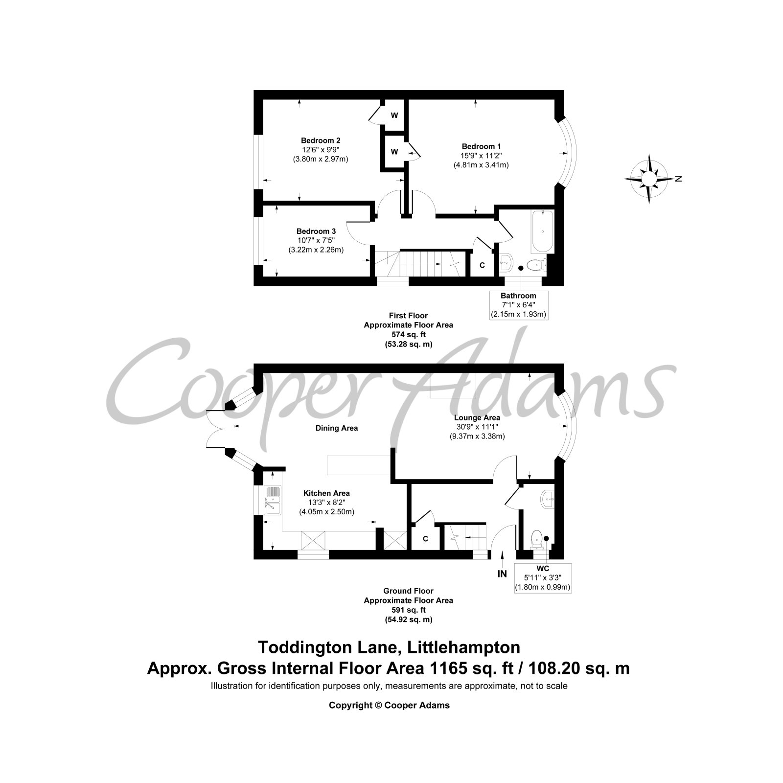 3 bed house for sale in Toddington Lane, Littlehampton - Property floorplan