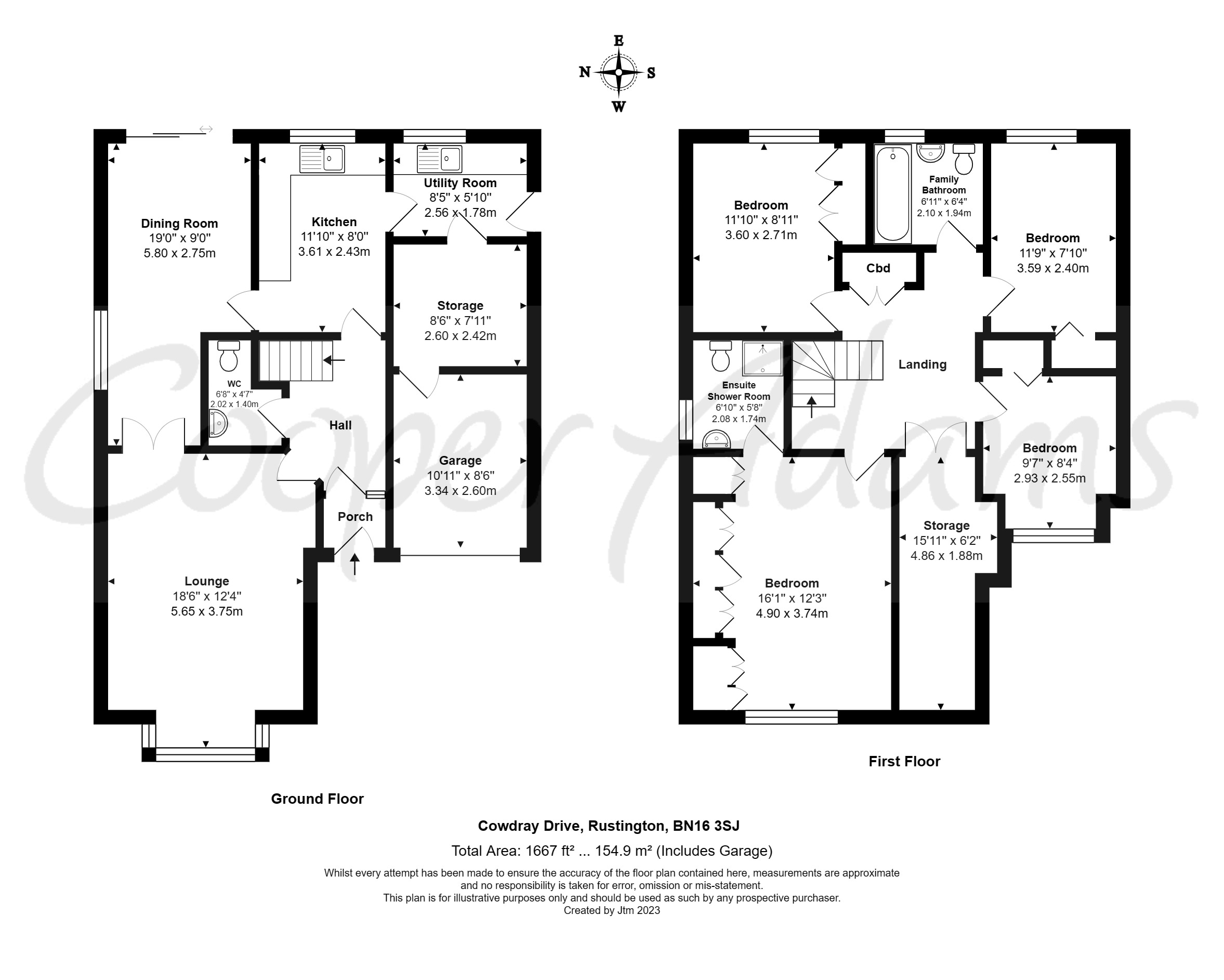 4 bed house for sale in Cowdray Drive, Rustington - Property floorplan