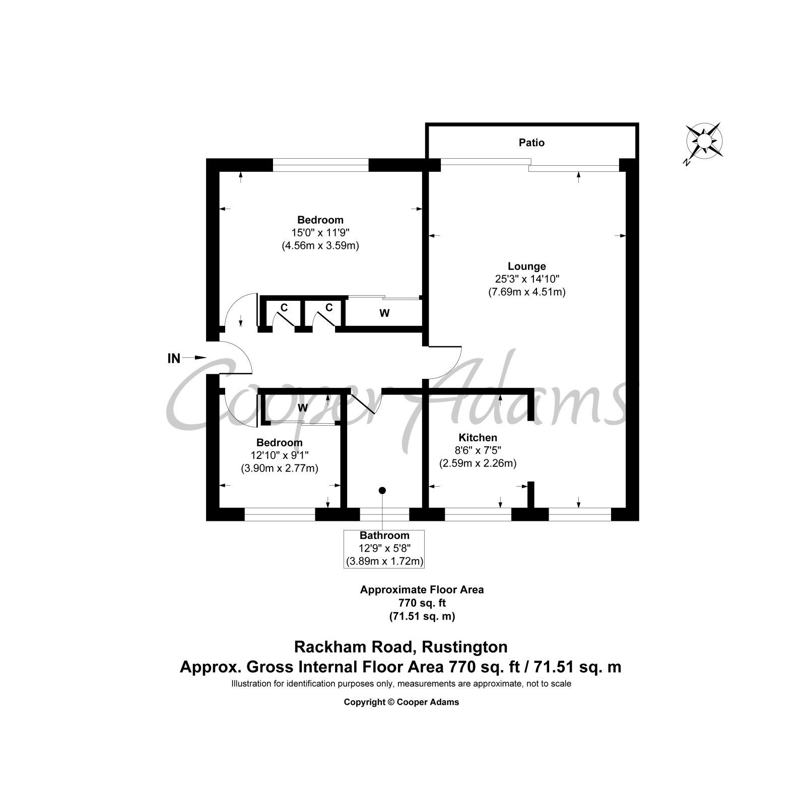 2 bed apartment for sale in Rackham Road, Rustington - Property floorplan