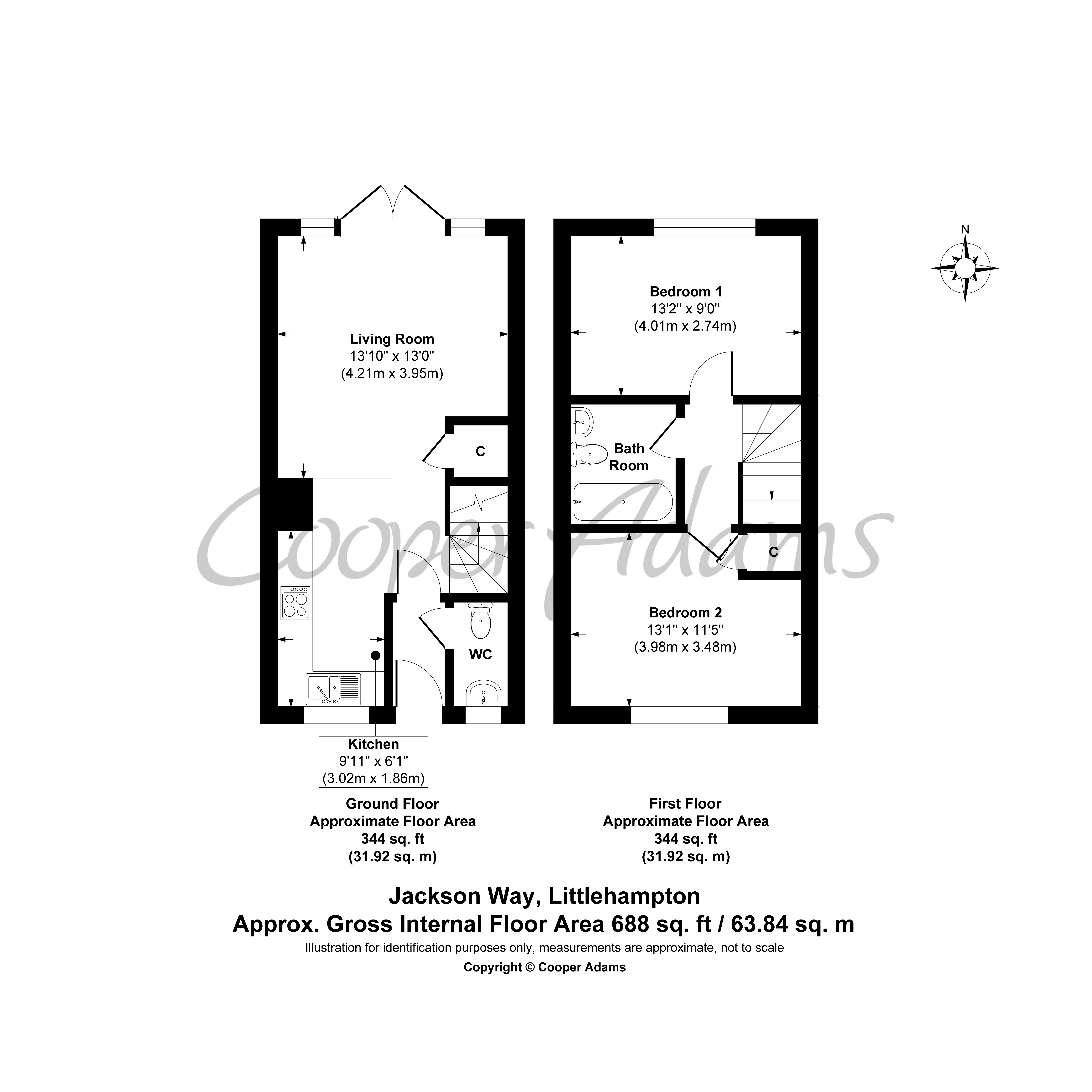 2 bed house for sale in Jackson Way, Littlehampton - Property floorplan