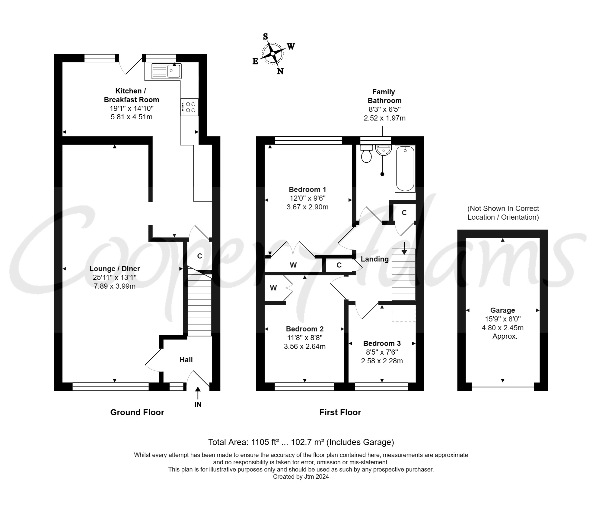 3 bed house for sale in Wolstenbury Road, Rustington - Property floorplan