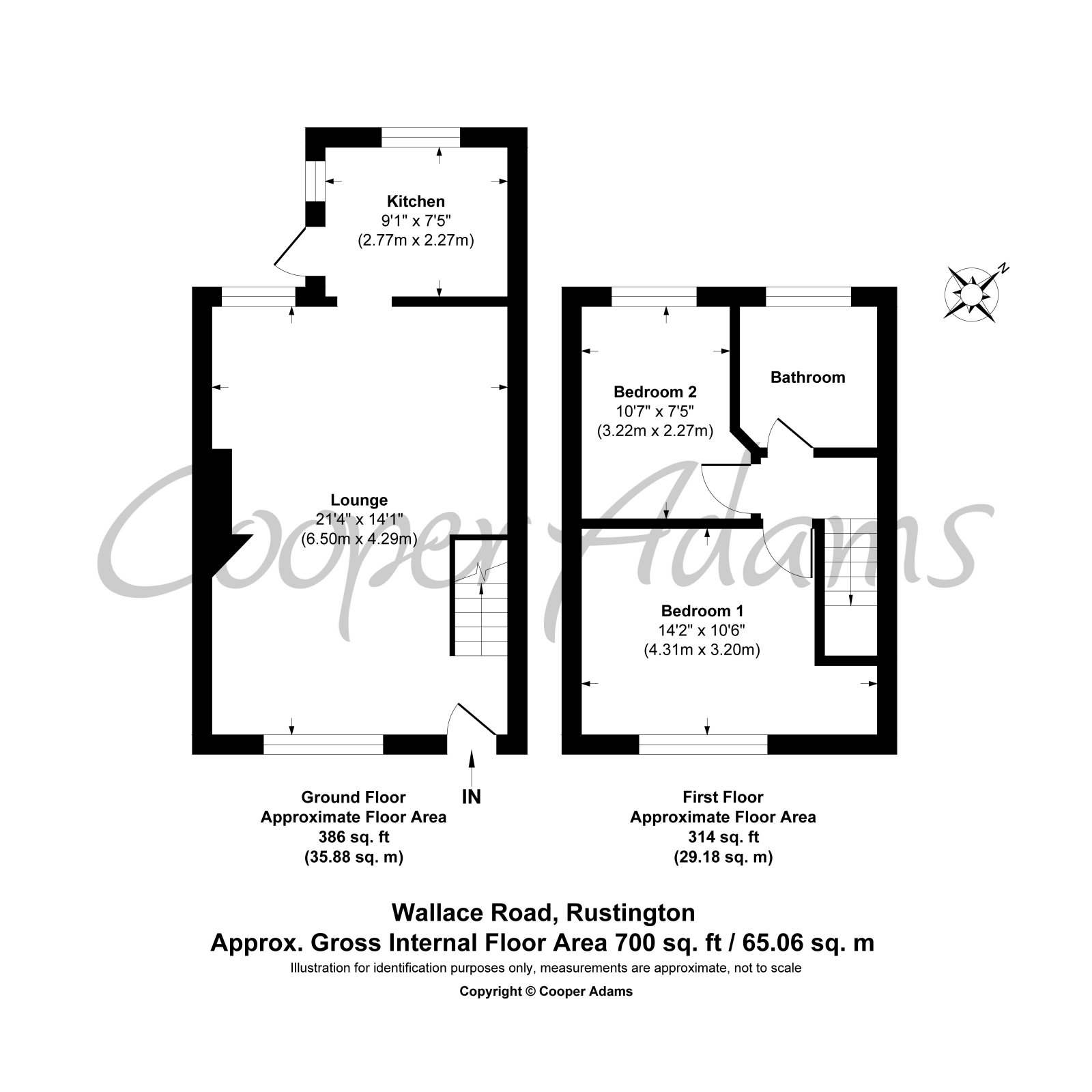 2 bed house for sale in Wallace Road, Rustington - Property floorplan