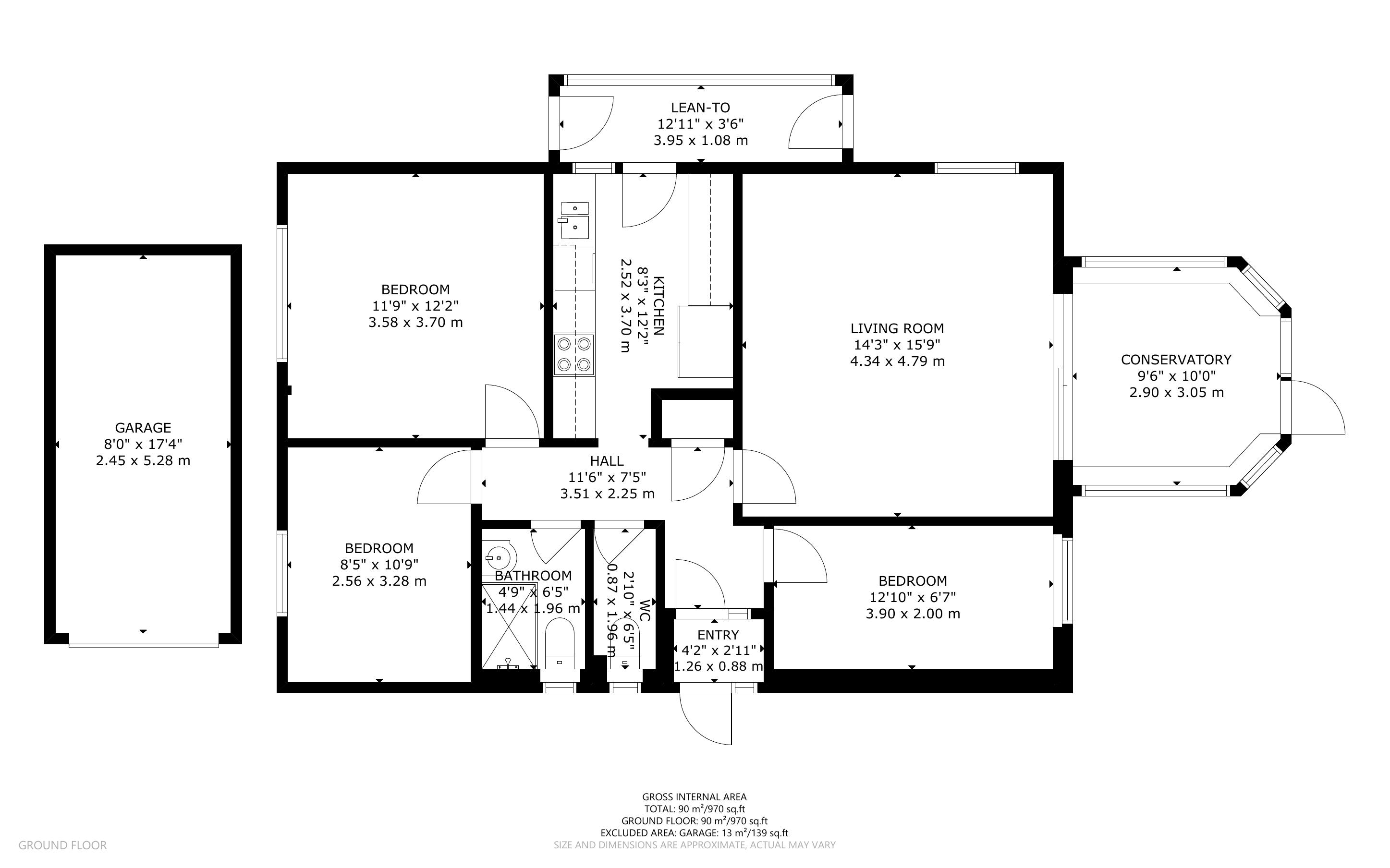 3 bed bungalow for sale in Sunningdale Gardens, Bognor Regis - Property Floorplan