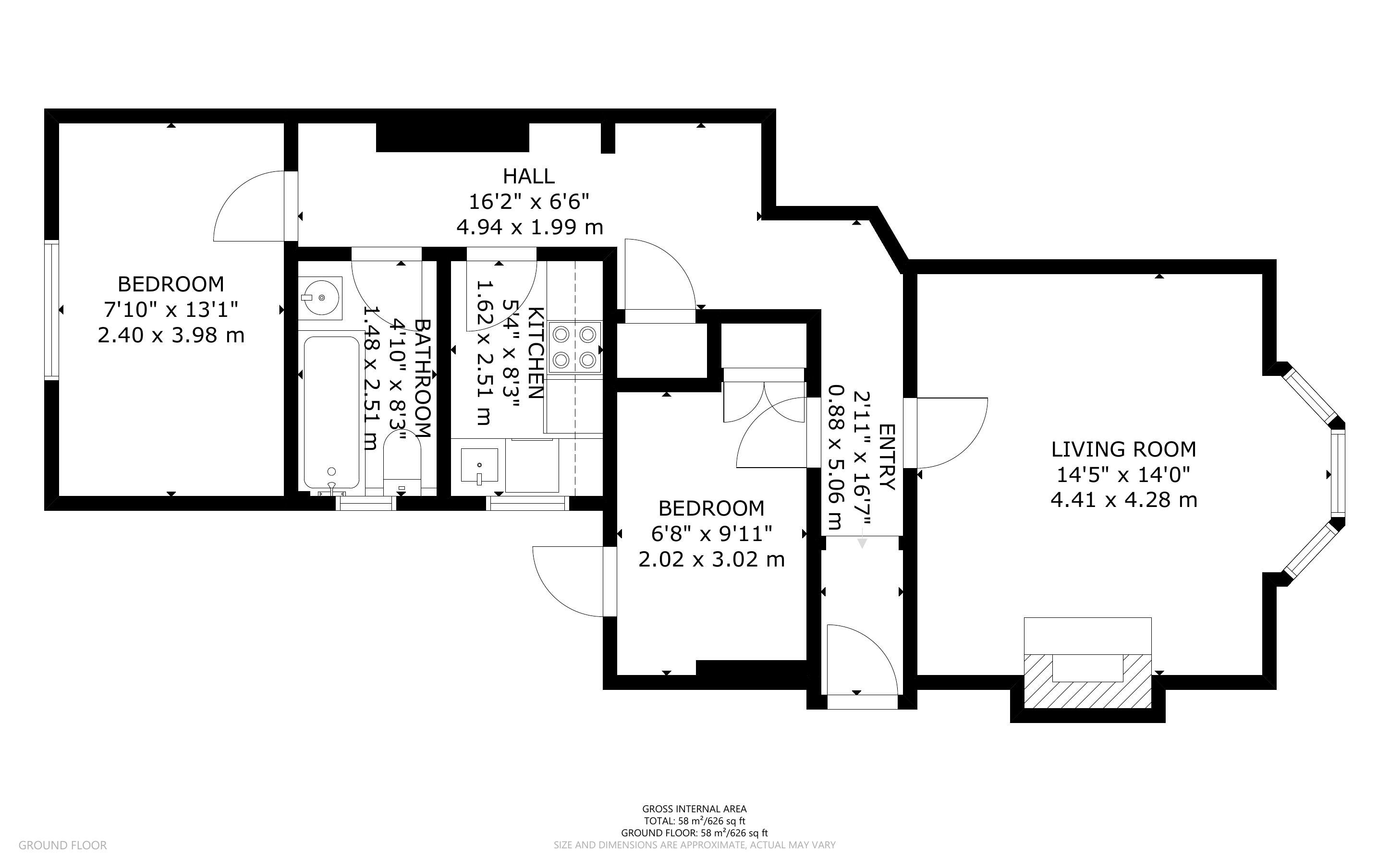 2 bed apartment for sale in Links Avenue, Felpham - Property Floorplan