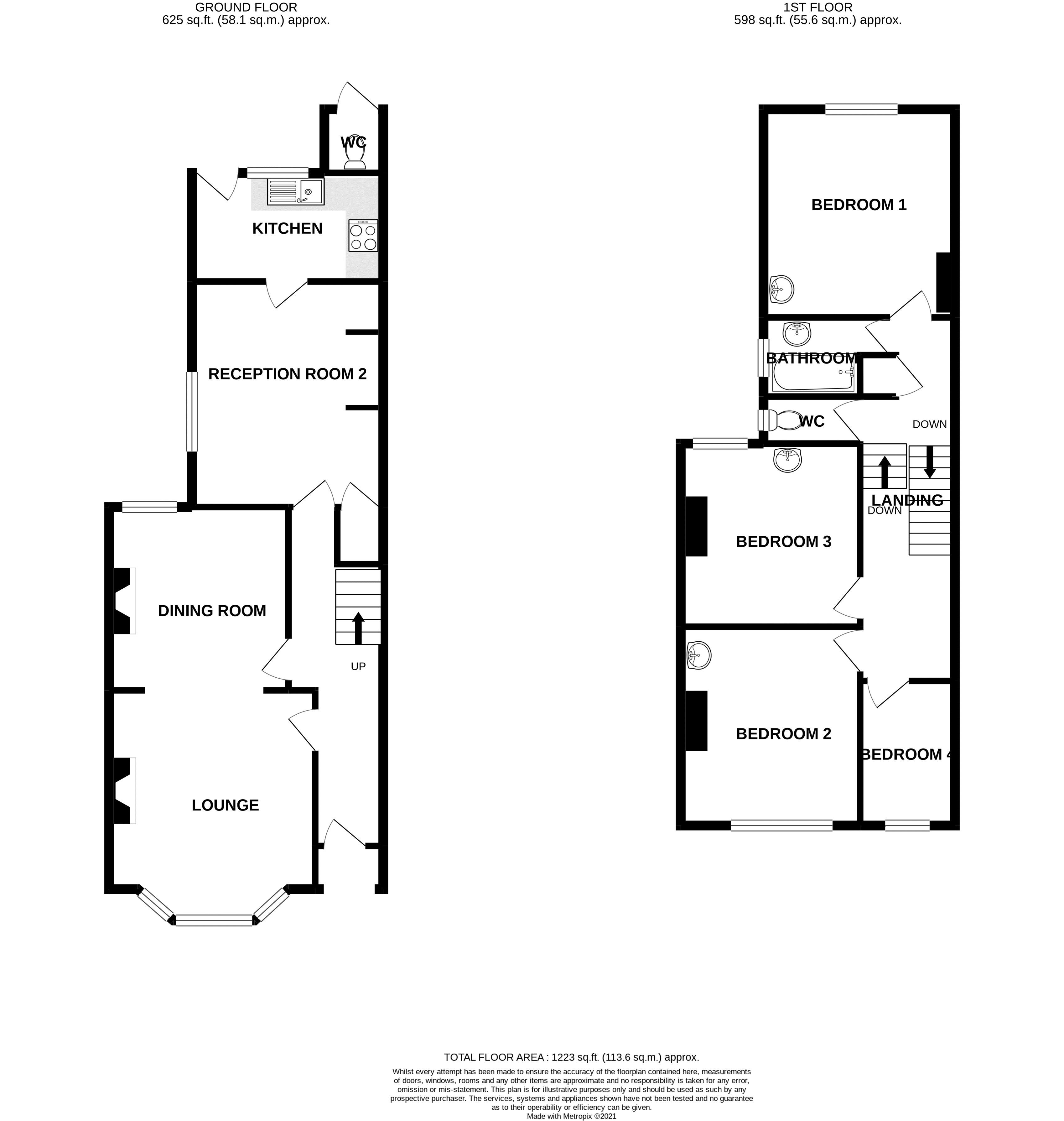 4 bed house for sale in Gordon Avenue, Bognor Regis - Property Floorplan