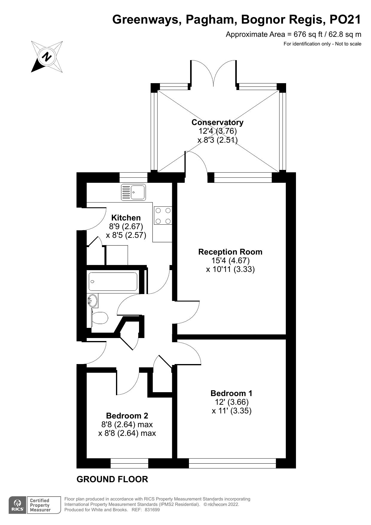 2 bed bungalow for sale in Greenways, Pagham - Property Floorplan