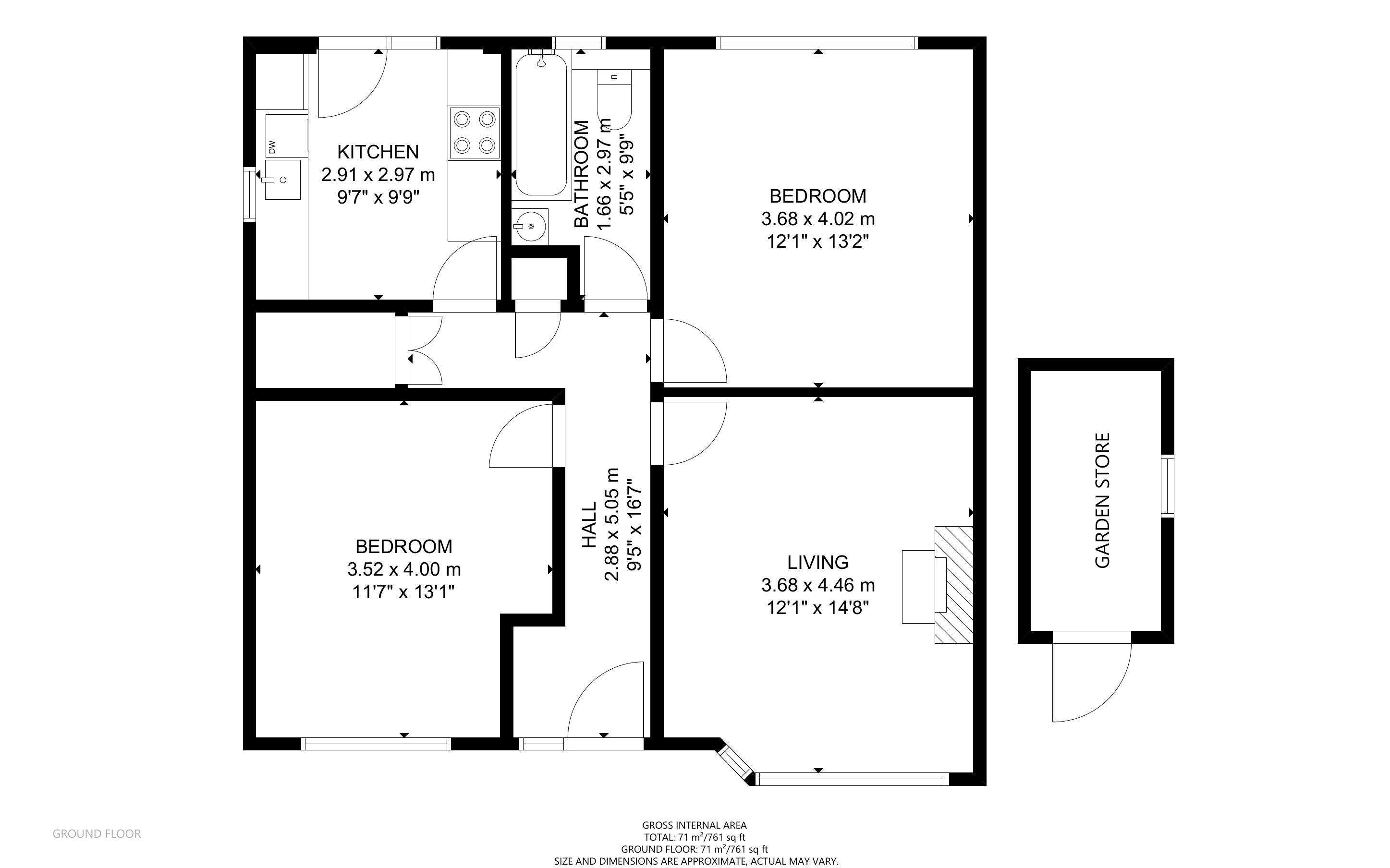 2 bed apartment for sale in Greynville Close, Bognor Regis - Property Floorplan