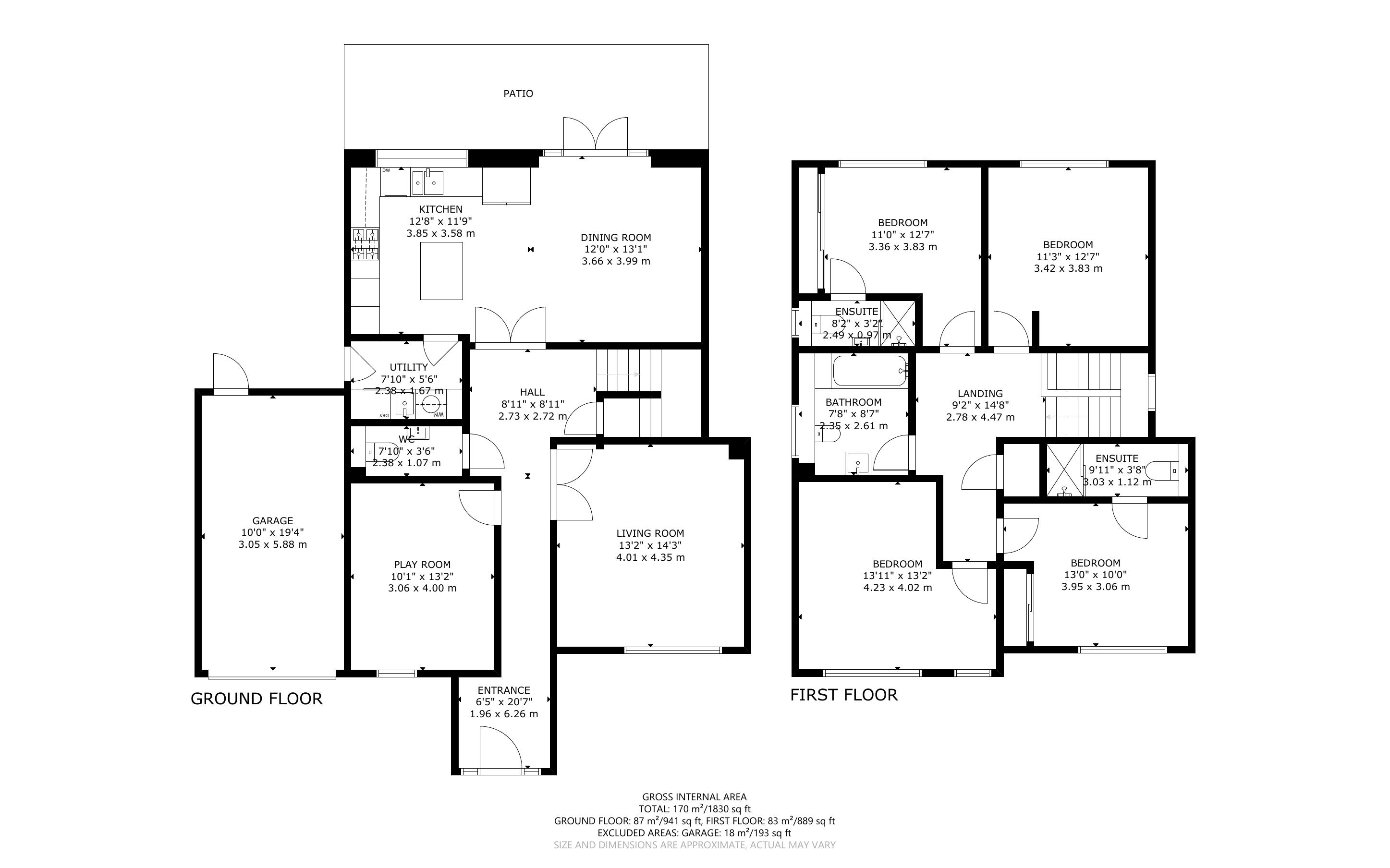 4 bed house for sale in Burberry Close, North Bersted - Property Floorplan