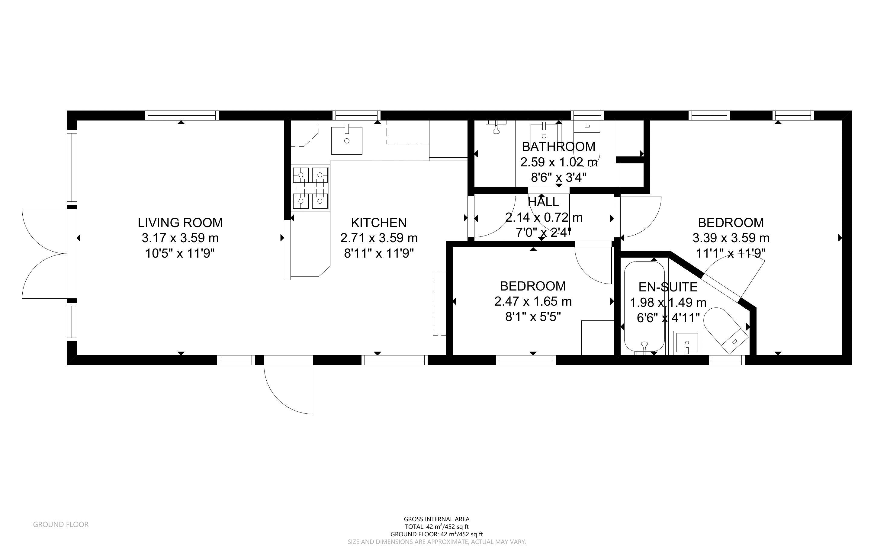 2 bed bungalow for sale in Vinnetrow Road, Runcton - Property Floorplan