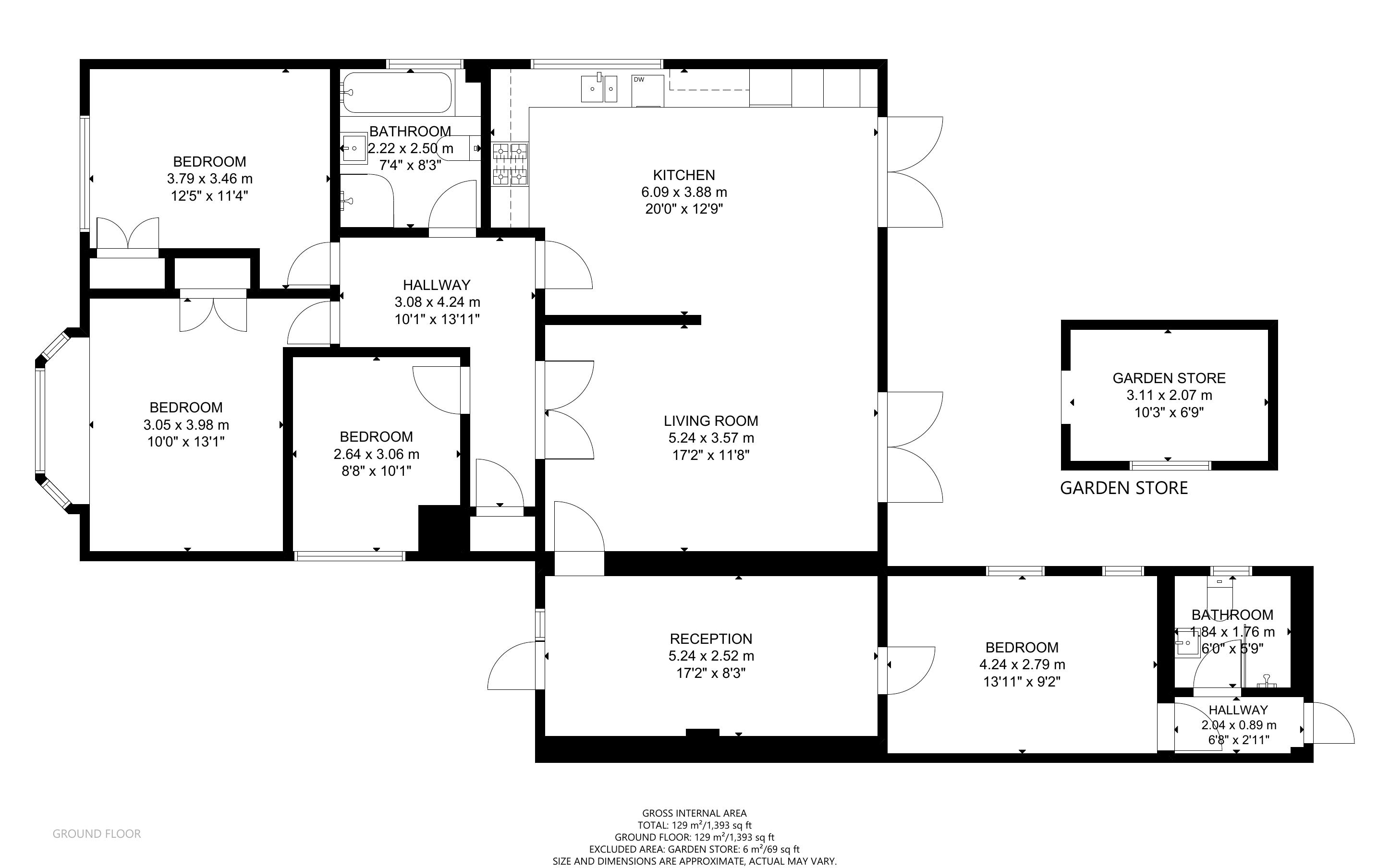 4 bed bungalow for sale in Loats Lane, Bognor Regis - Property Floorplan
