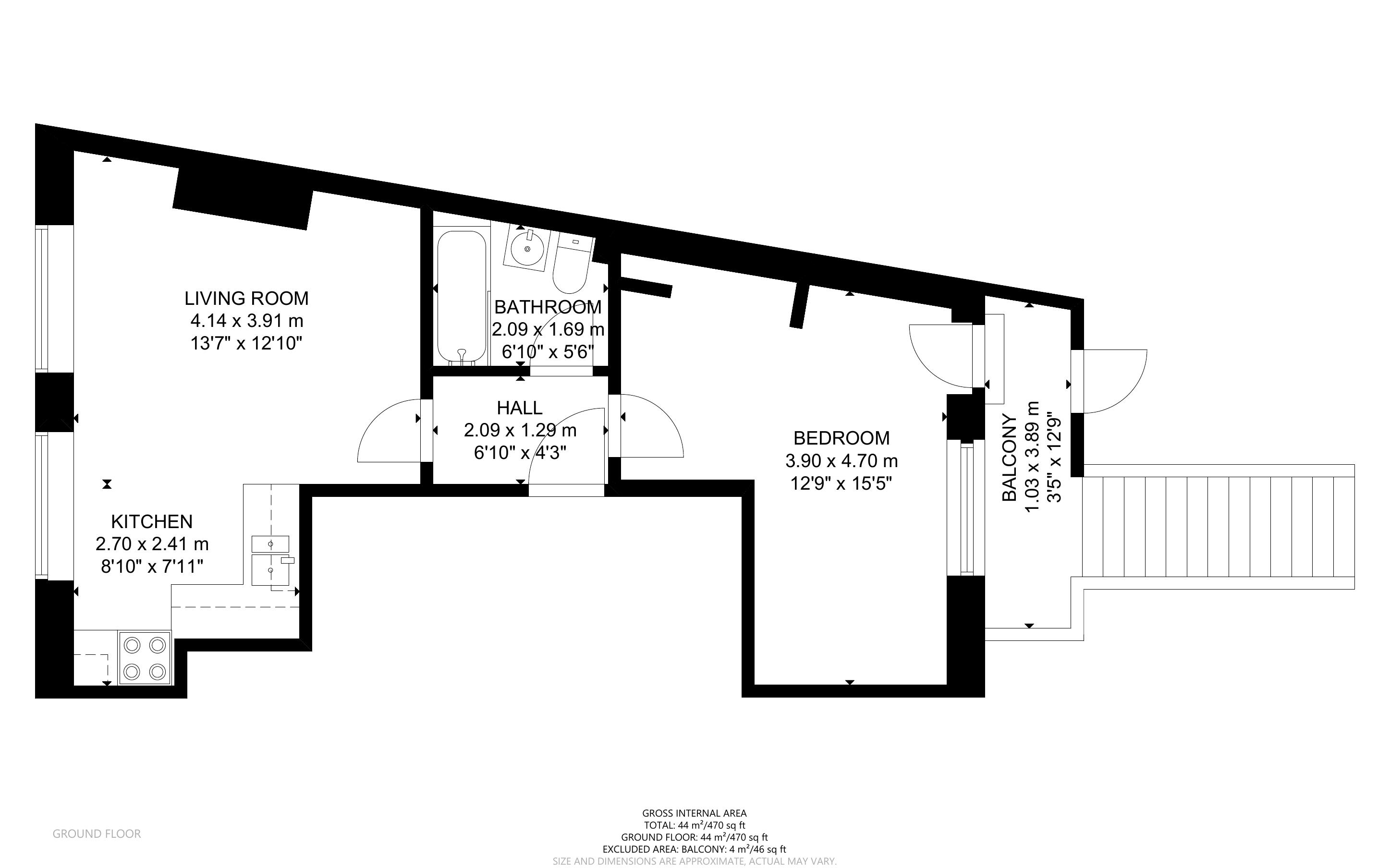 1 bed apartment for sale in Aldwick Road, Aldwick - Property Floorplan