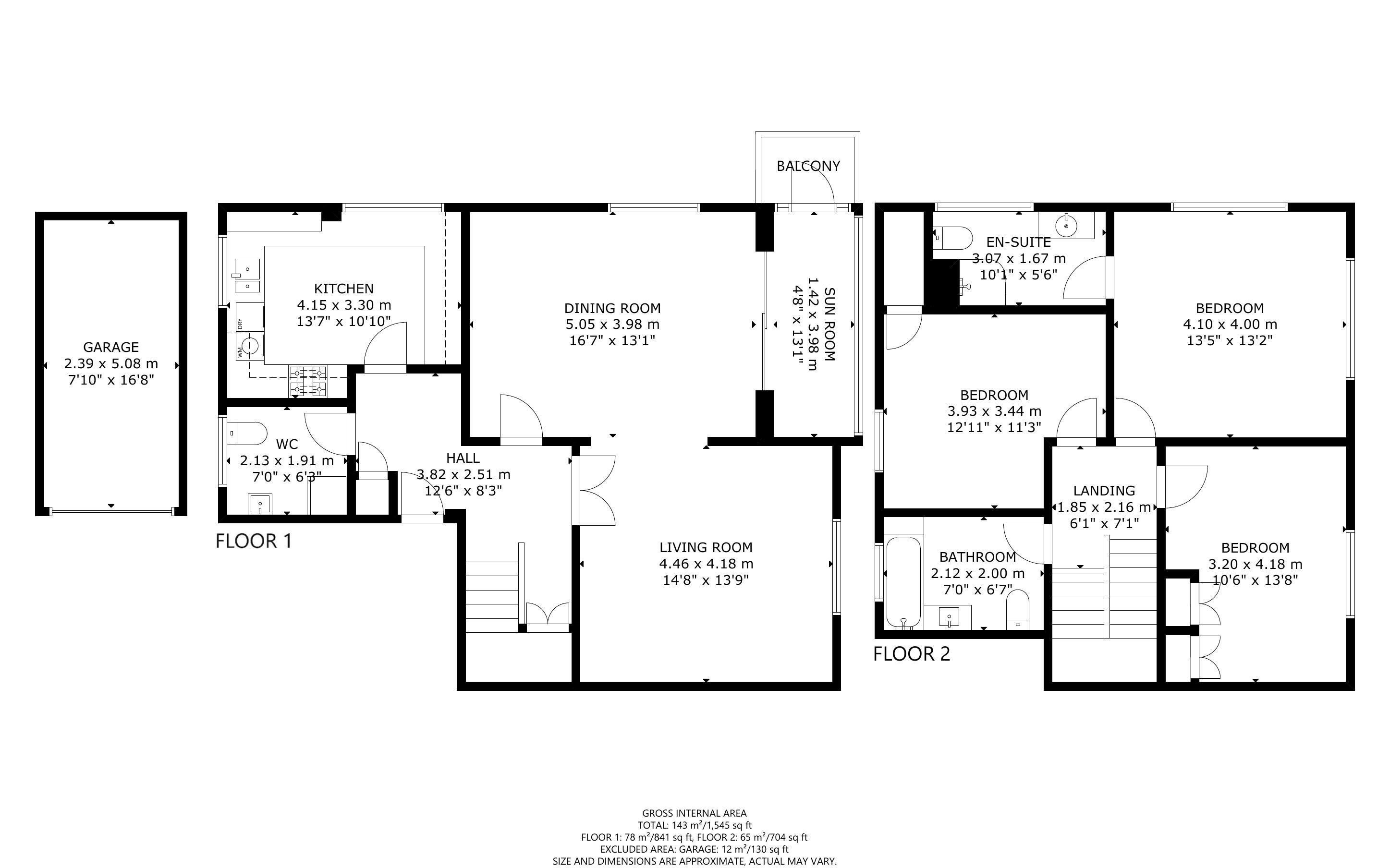 3 bed apartment for sale in Albert Road, Bognor Regis - Property Floorplan