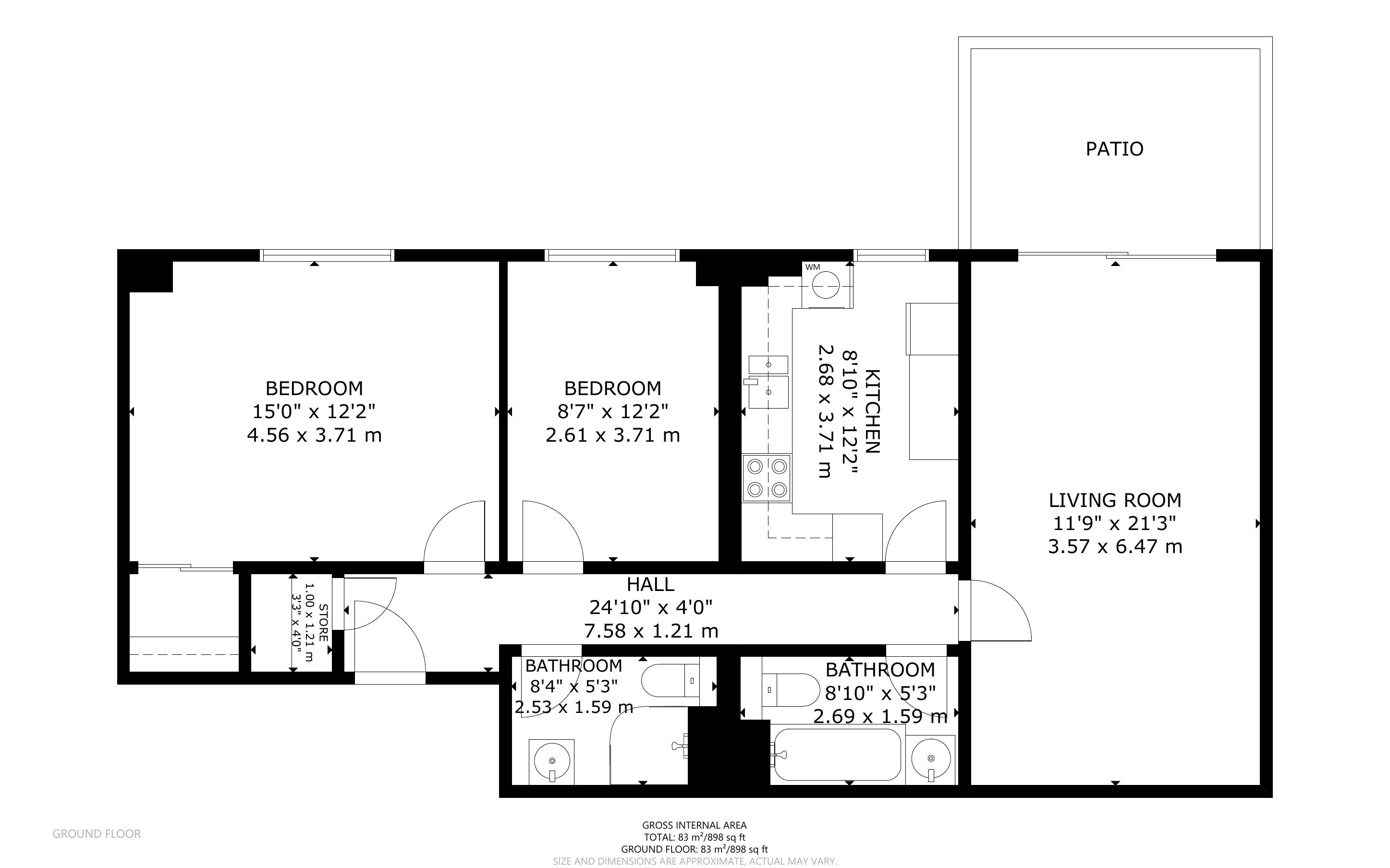 2 bed apartment for sale in The Esplanade, Bognor Regis - Property Floorplan