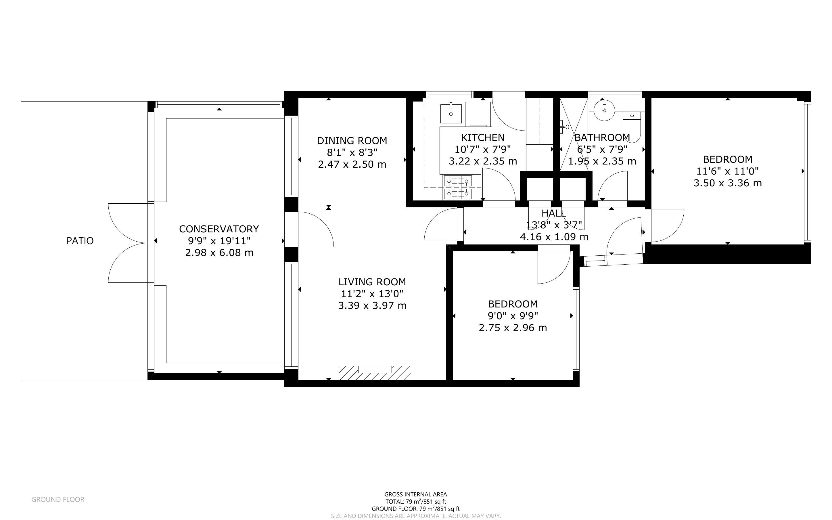 2 bed bungalow for sale in Greenways, Pagham - Property Floorplan