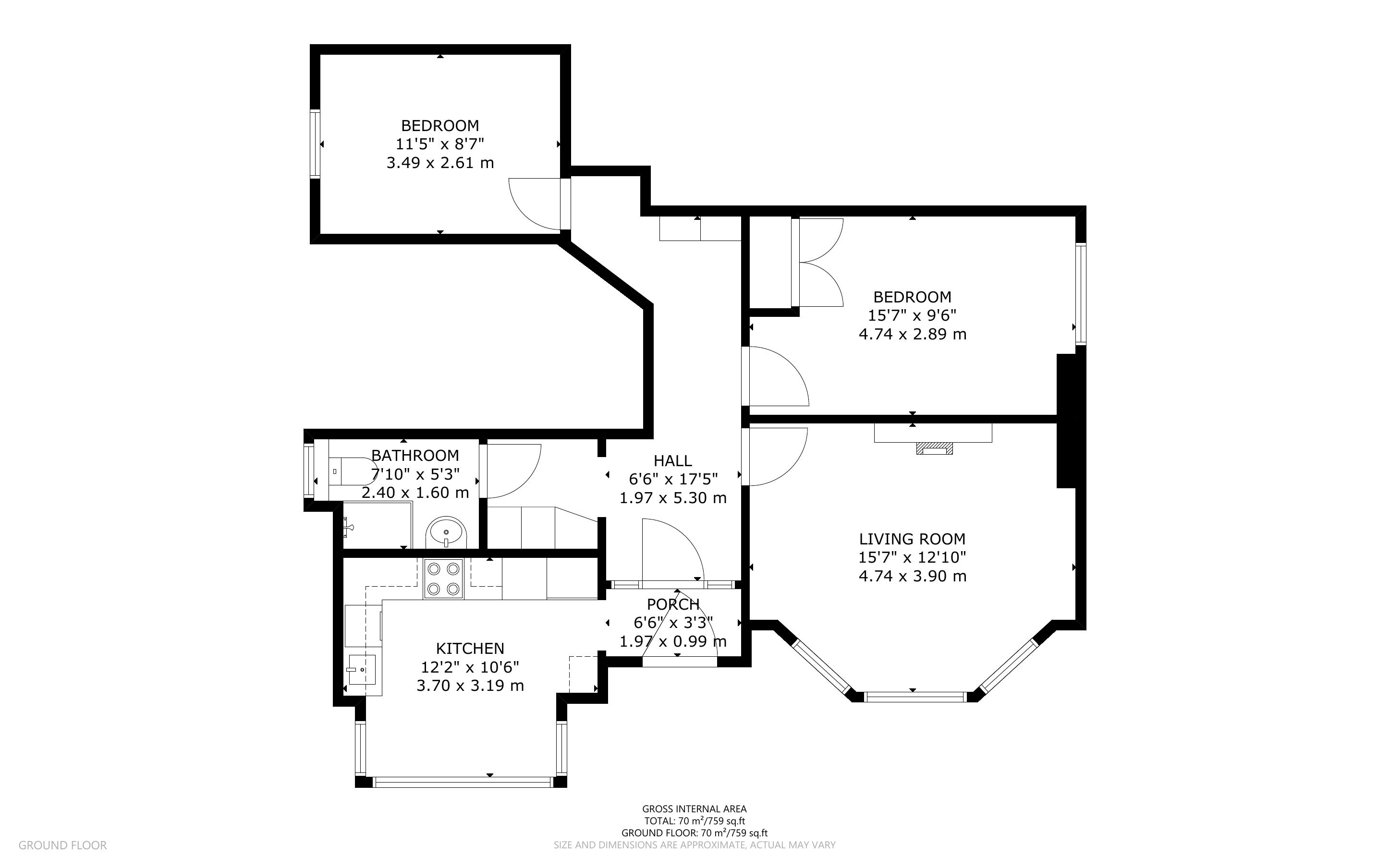 2 bed apartment for sale in Annandale Avenue, Bognor Regis - Property Floorplan