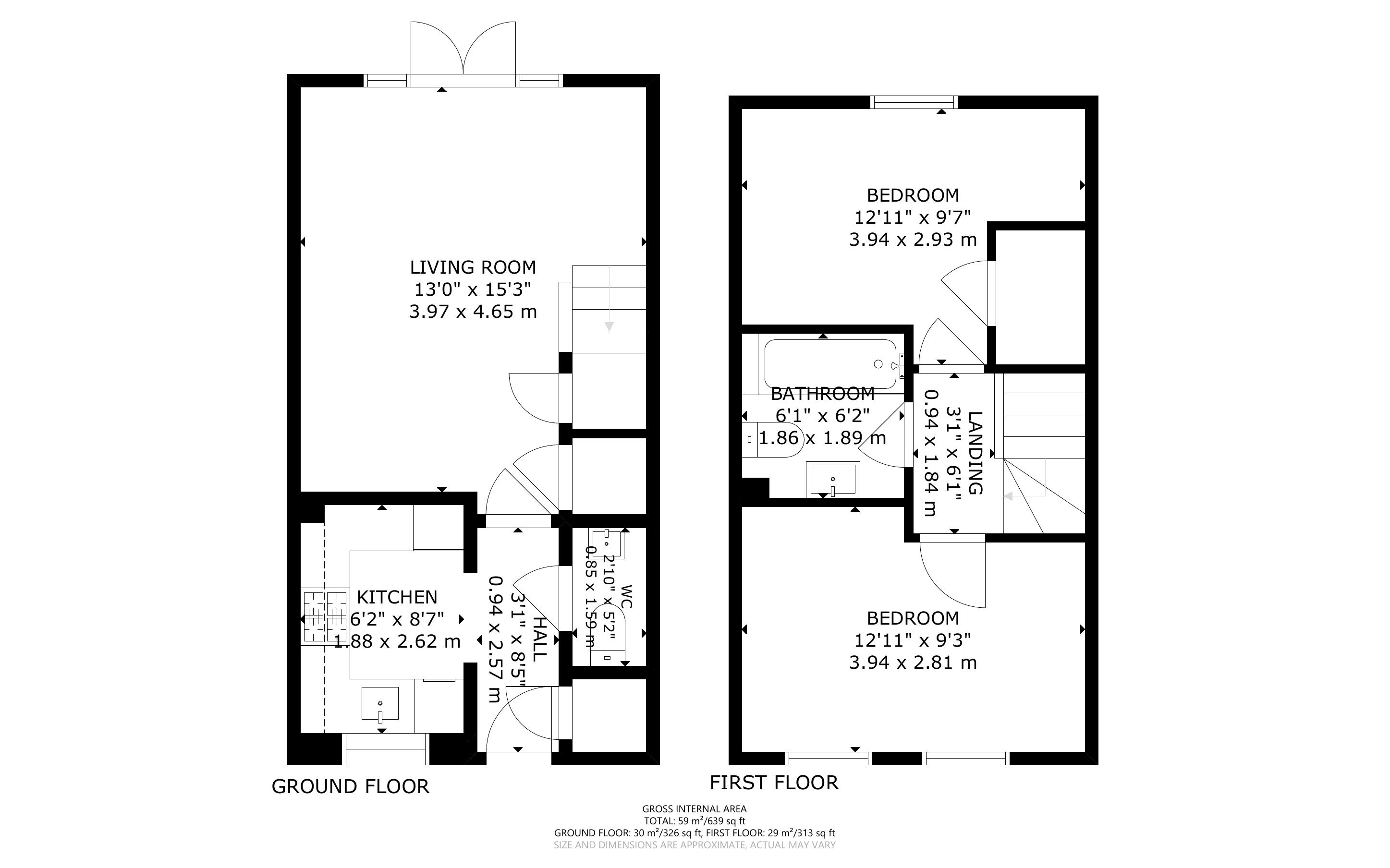 2 bed house for sale in Lime Kiln Coppice, Felpham - Property Floorplan