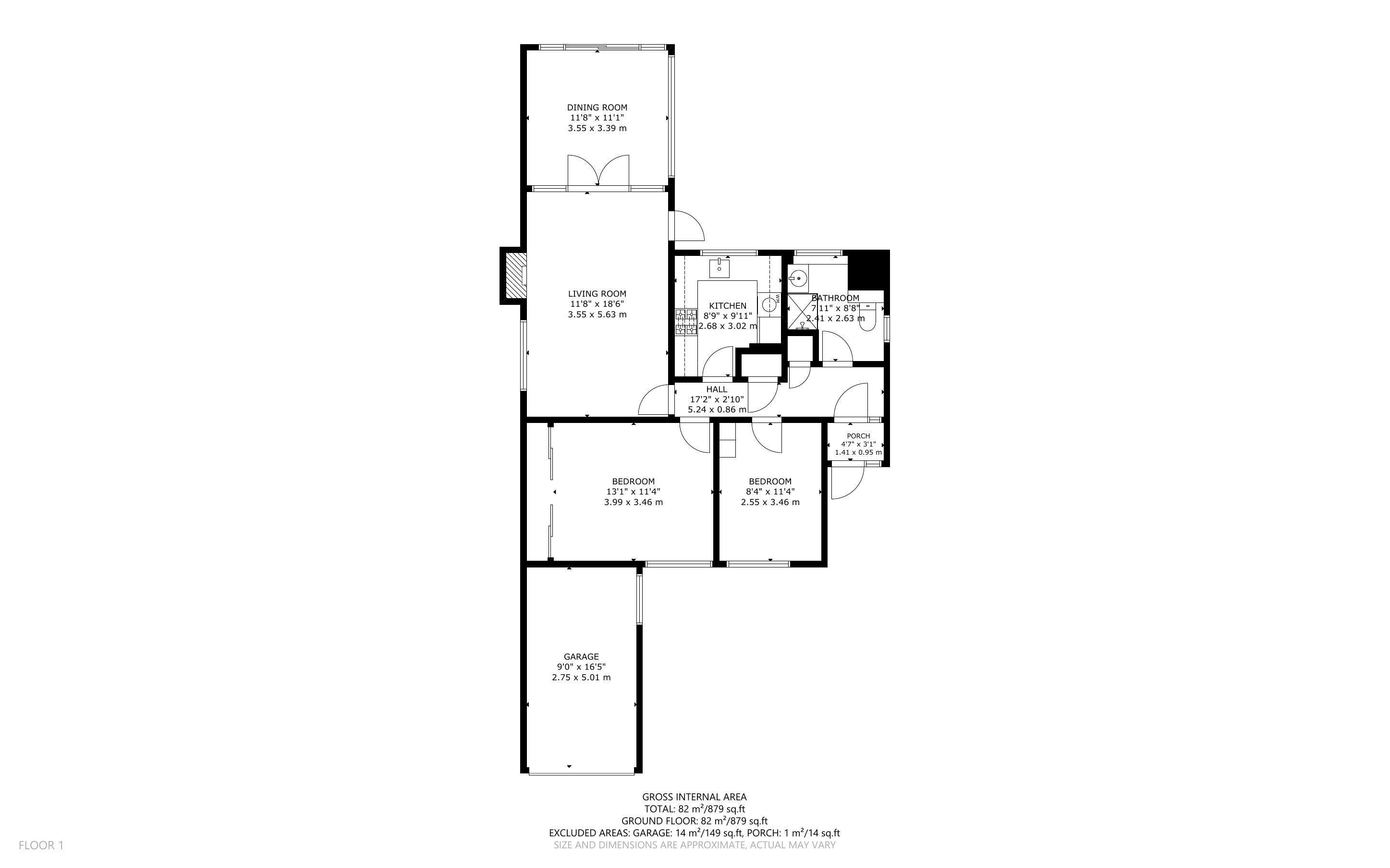 2 bed bungalow for sale in Conway Drive, Bognor Regis - Property Floorplan