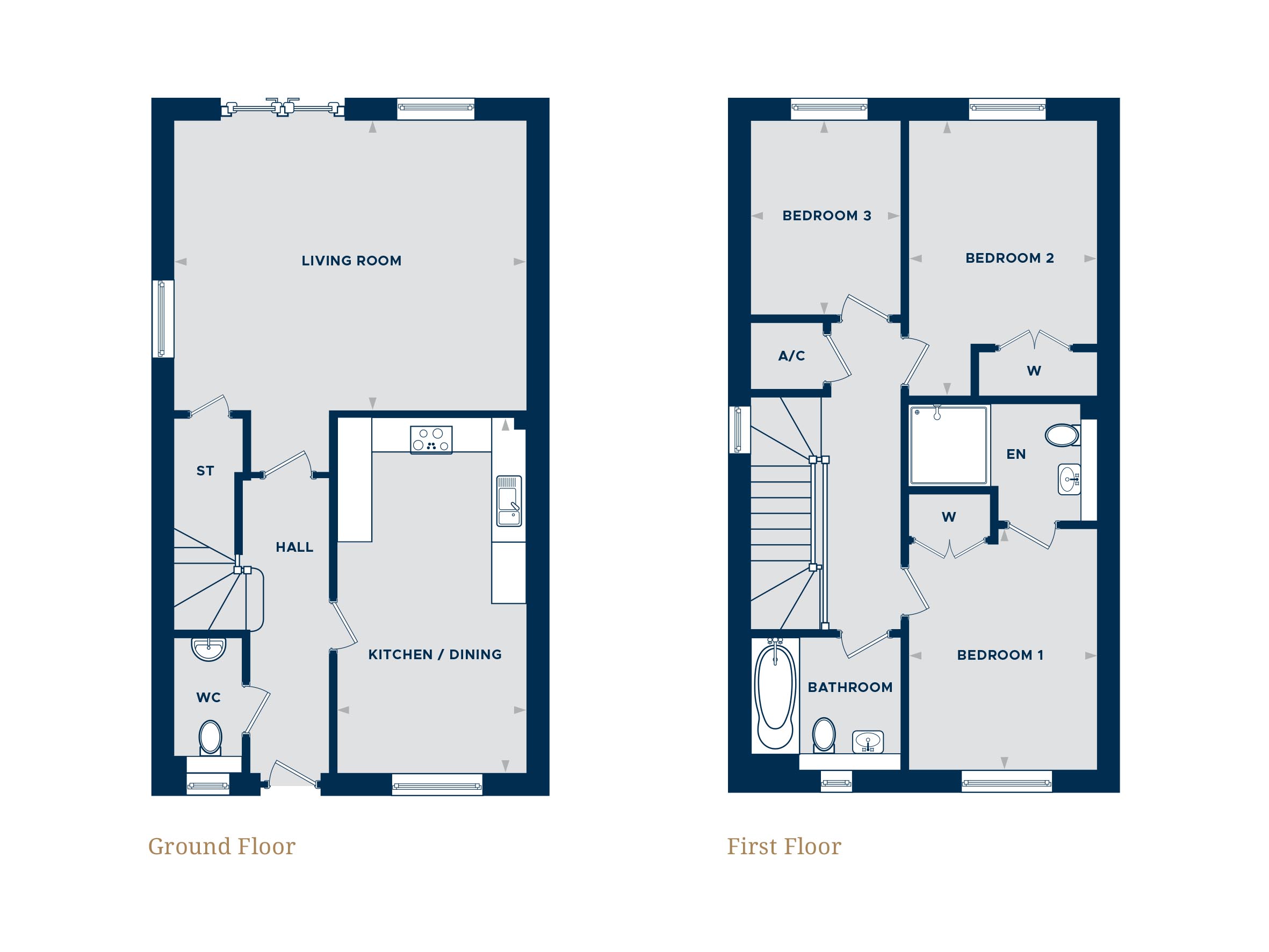 3 bed house for sale in Saint George's Park, Eastergate - Property Floorplan