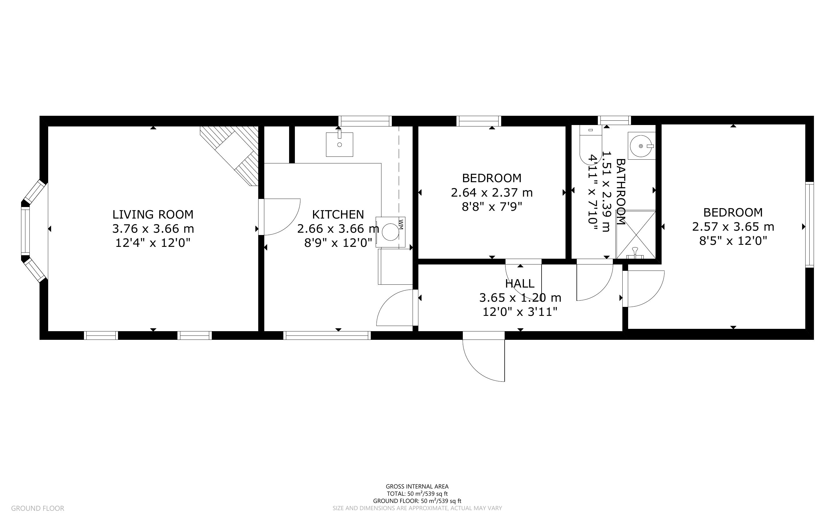 2 bed bungalow for sale in Hook Lane, Aldingbourne - Property Floorplan
