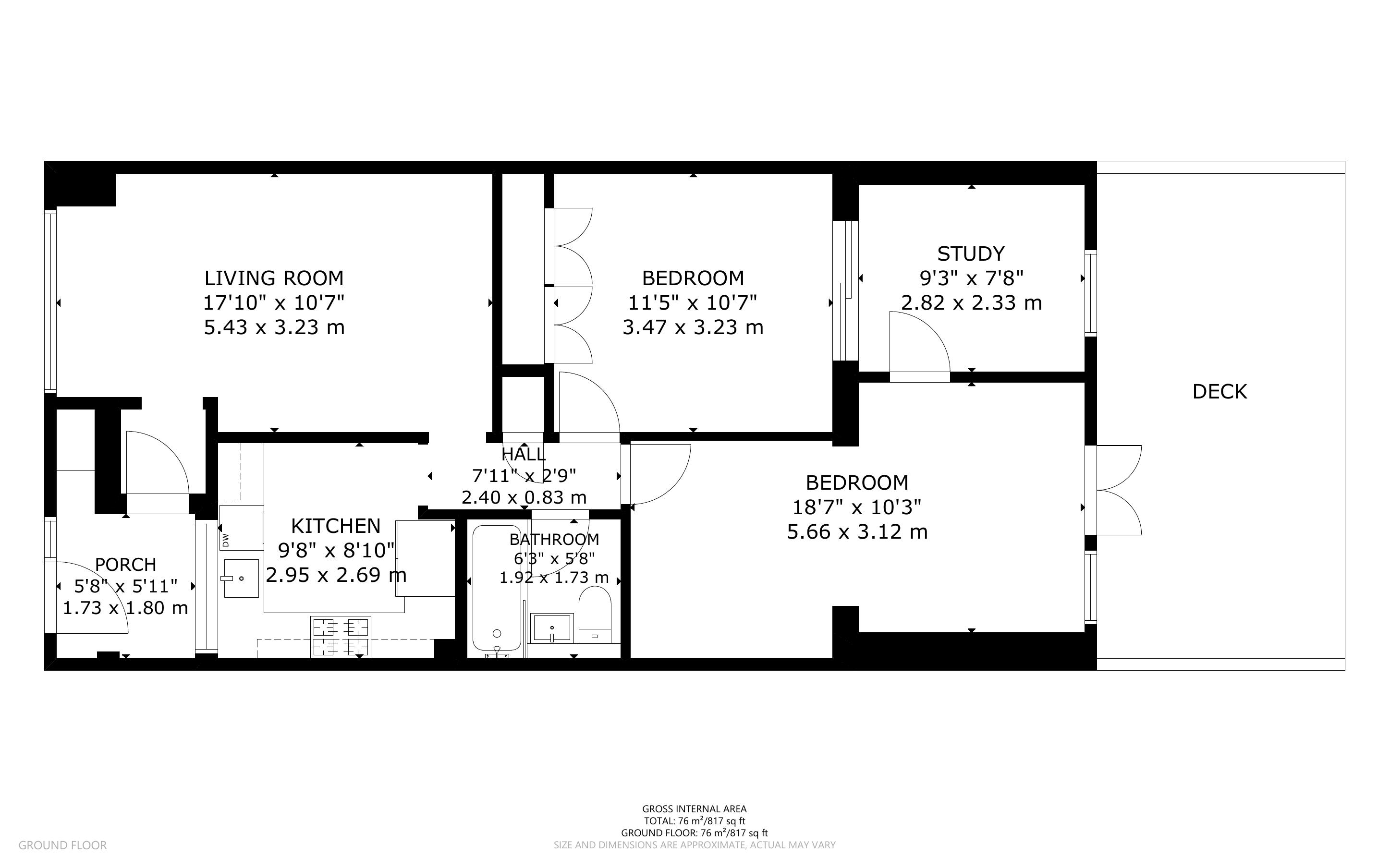 2 bed bungalow for sale in Markfield, North Bersted - Property Floorplan