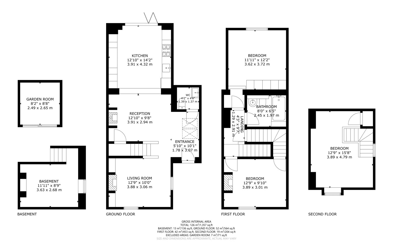 3 bed house for sale in St. Paul's Road, Chichester - Property Floorplan