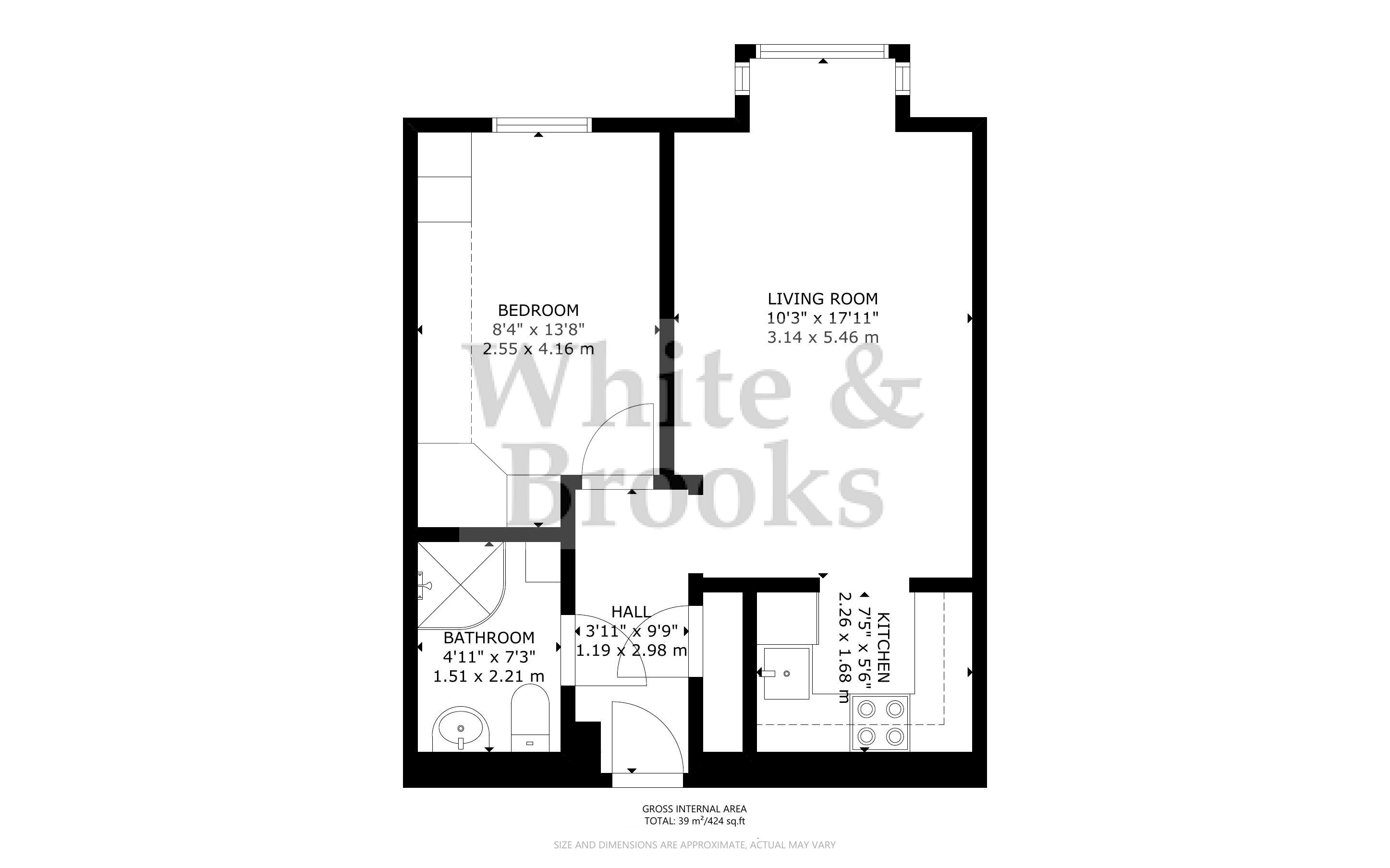 1 bed apartment for sale in Nyetimber Lane, Pagham - Property Floorplan