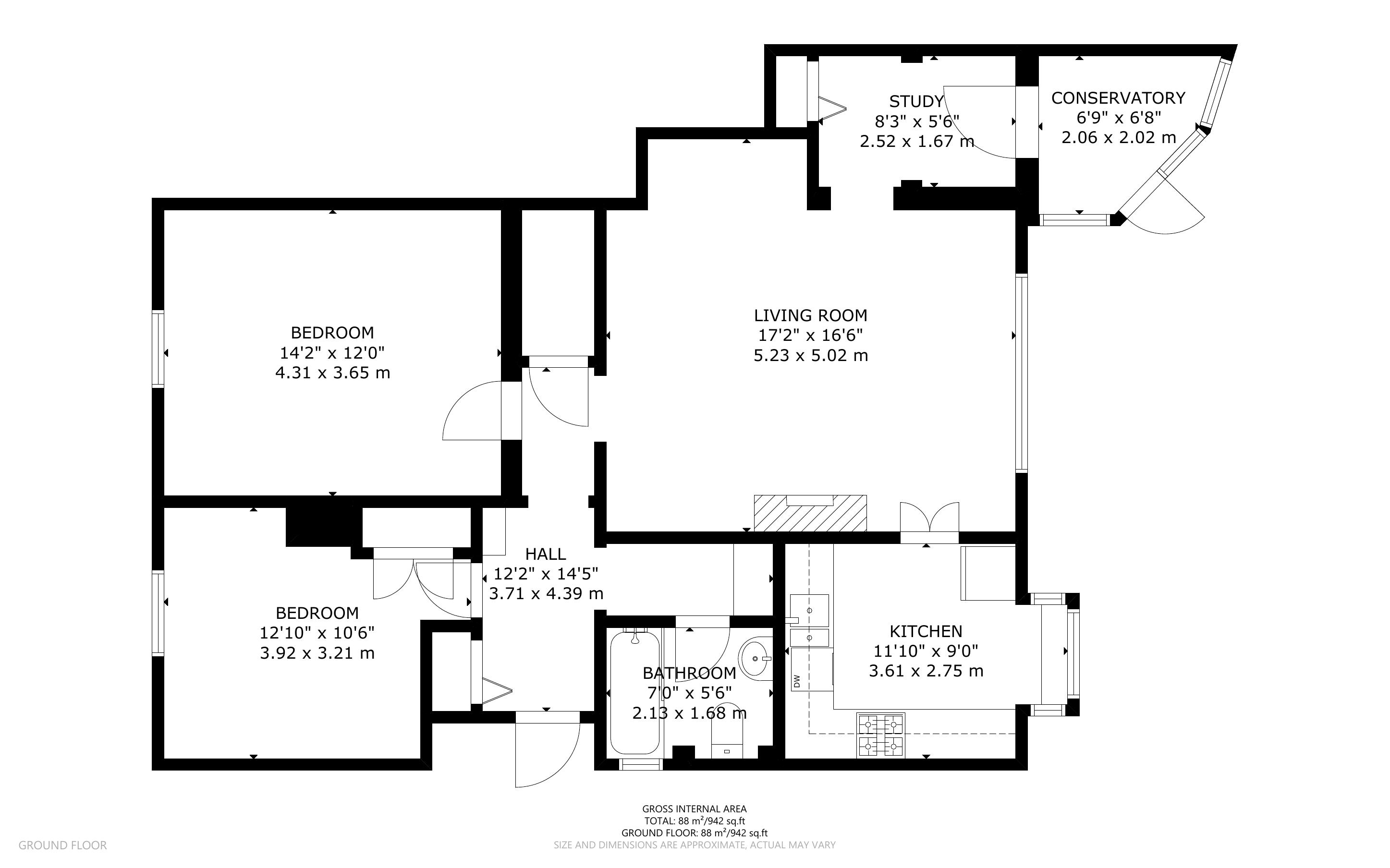 2 bed apartment for sale in Walton Road, Bognor Regis - Property Floorplan