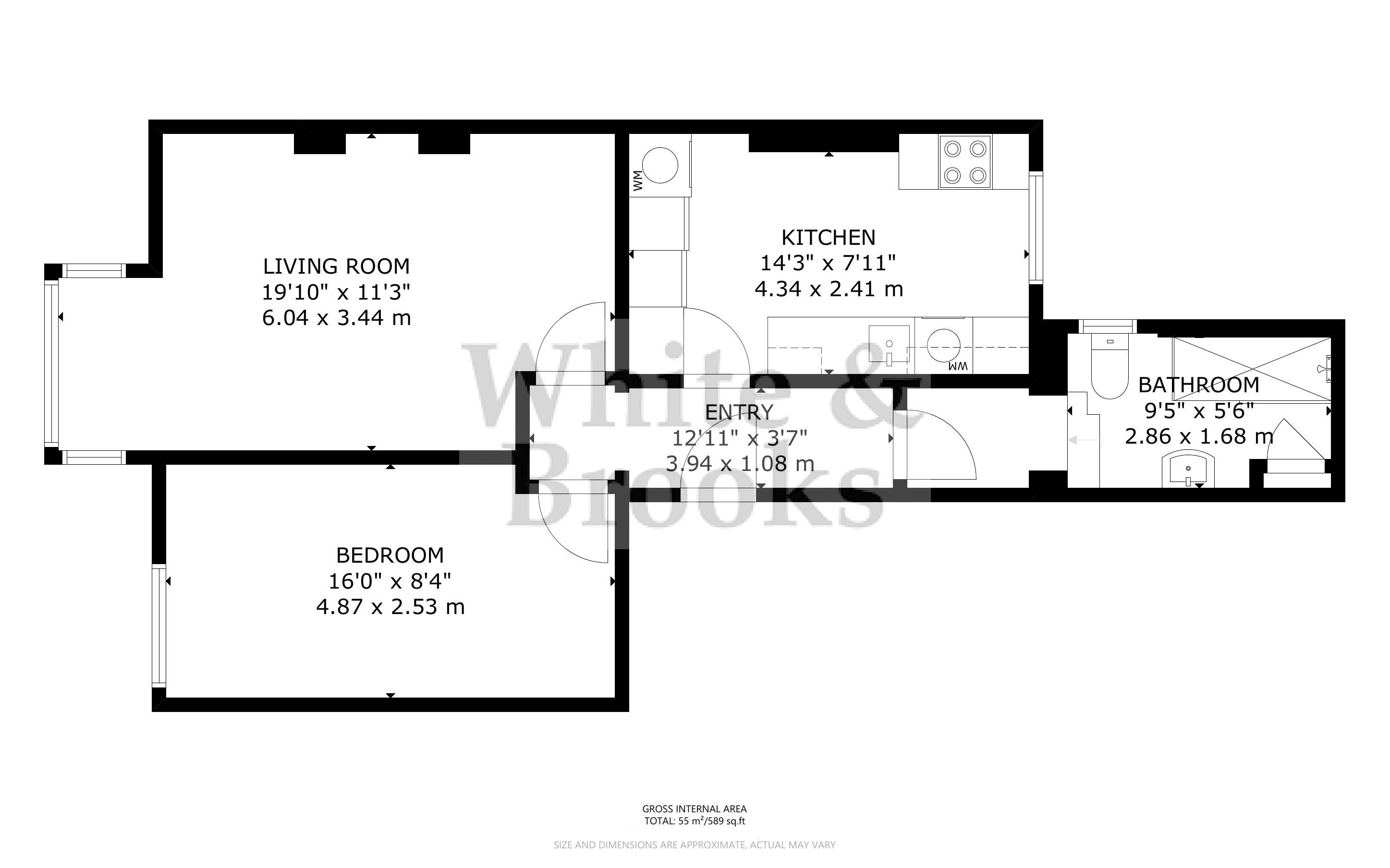 1 bed apartment for sale in Clarence Road, Bognor Regis - Property Floorplan