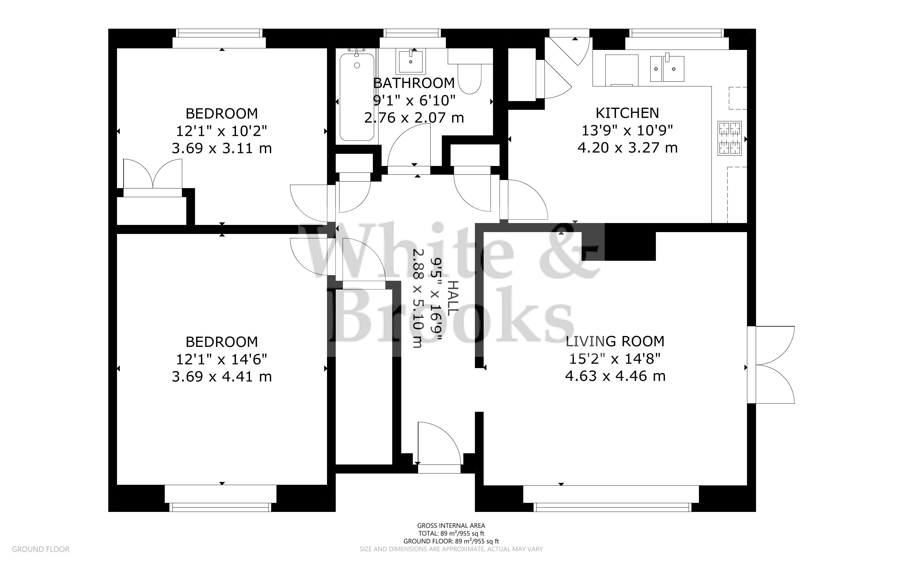 2 bed apartment for sale in Victoria Drive, Bognor Regis - Property Floorplan
