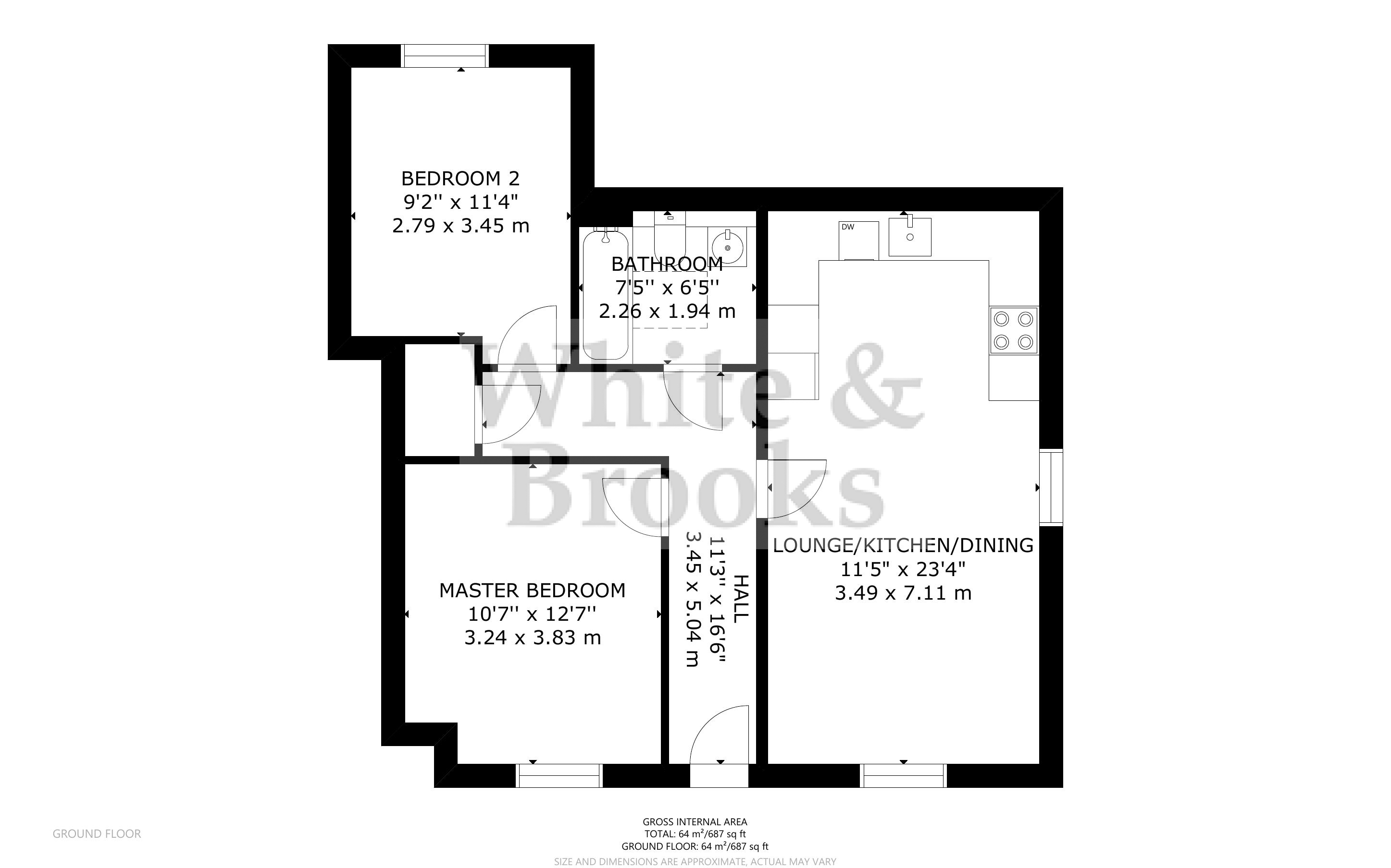 2 bed apartment for sale in Coombe Road, East Meon - Property Floorplan