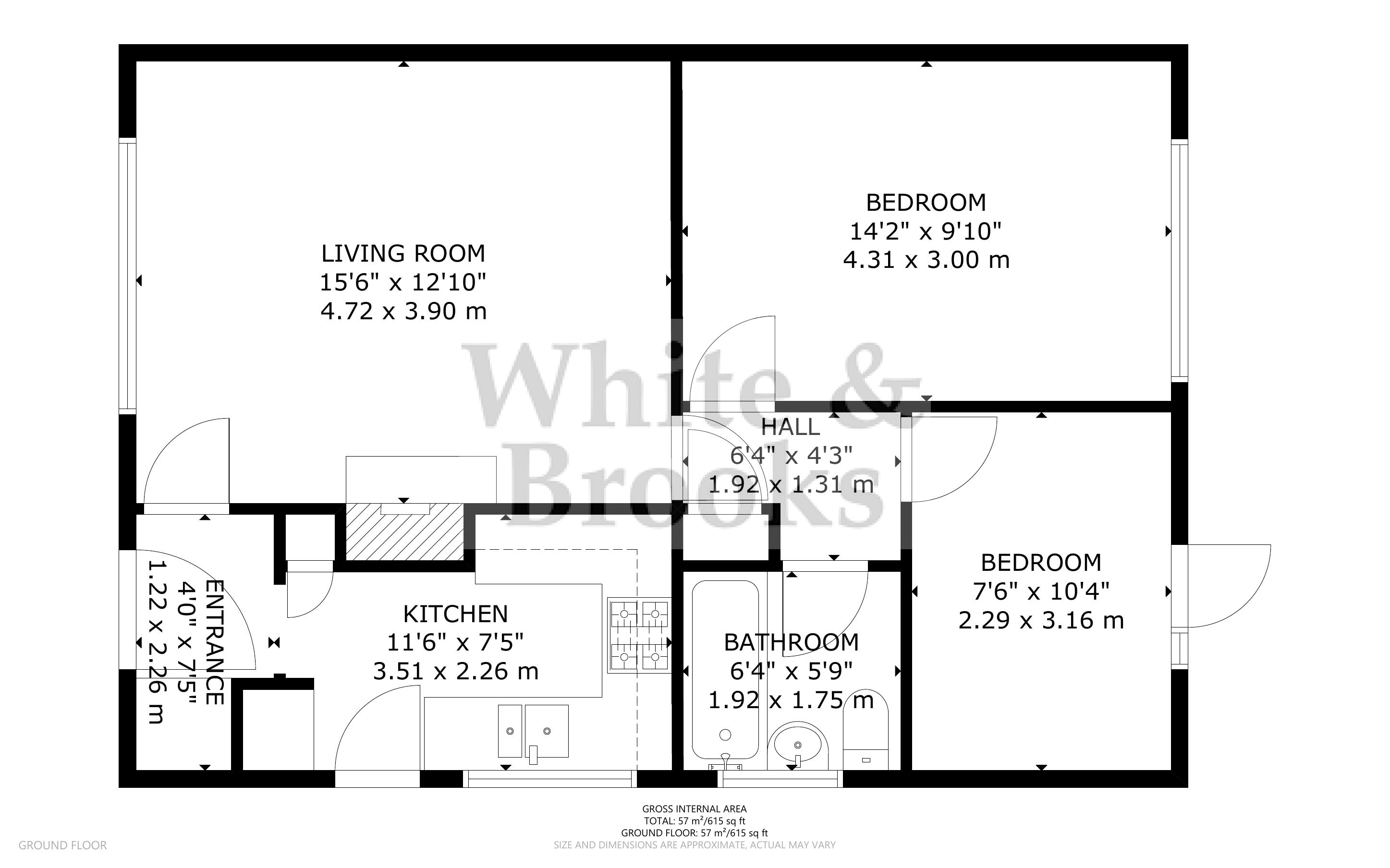 2 bed bungalow for sale in Greenwood Close, Bognor Regis - Property Floorplan