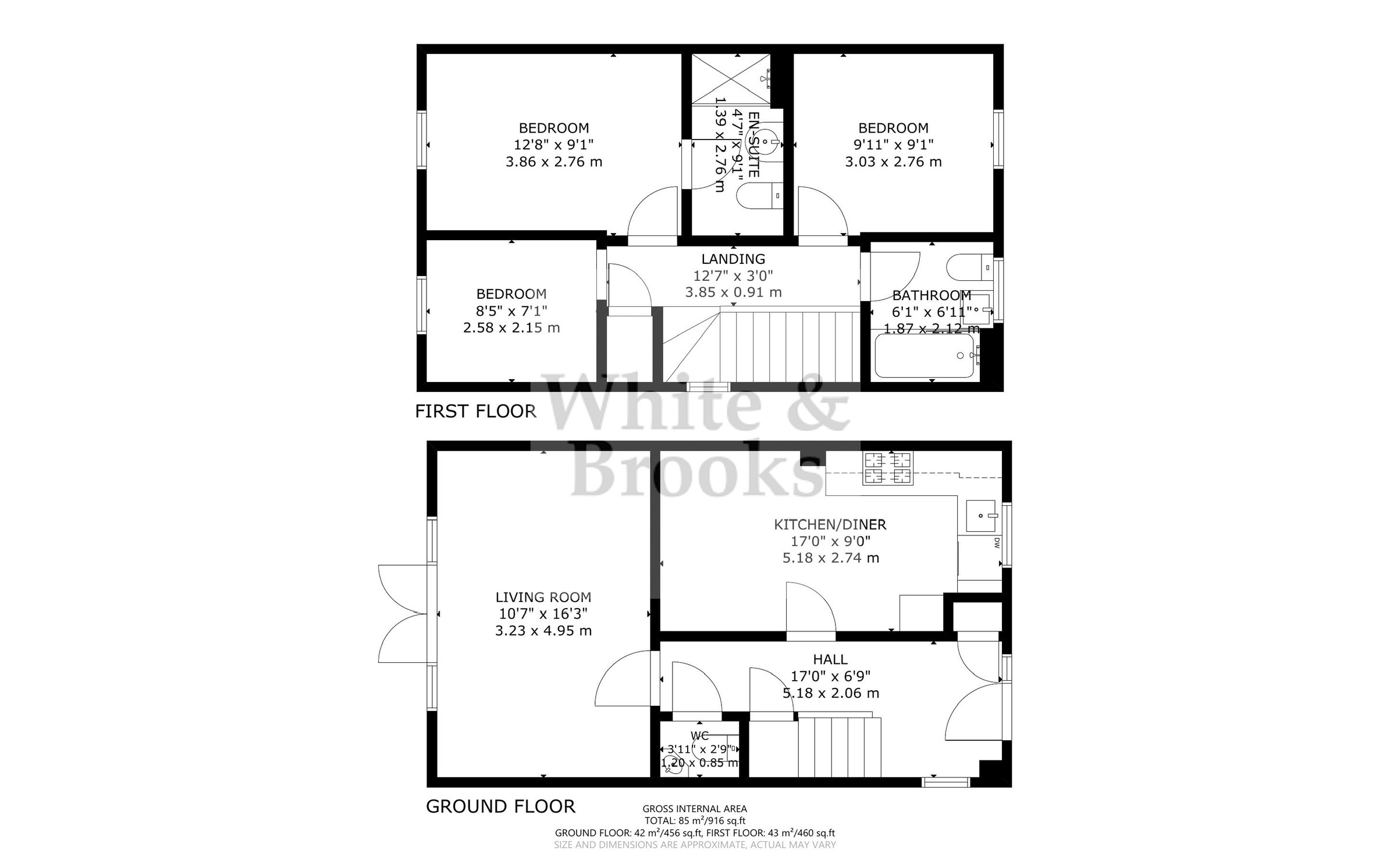 3 bed house for sale in Potters Way, North Bersted - Property Floorplan