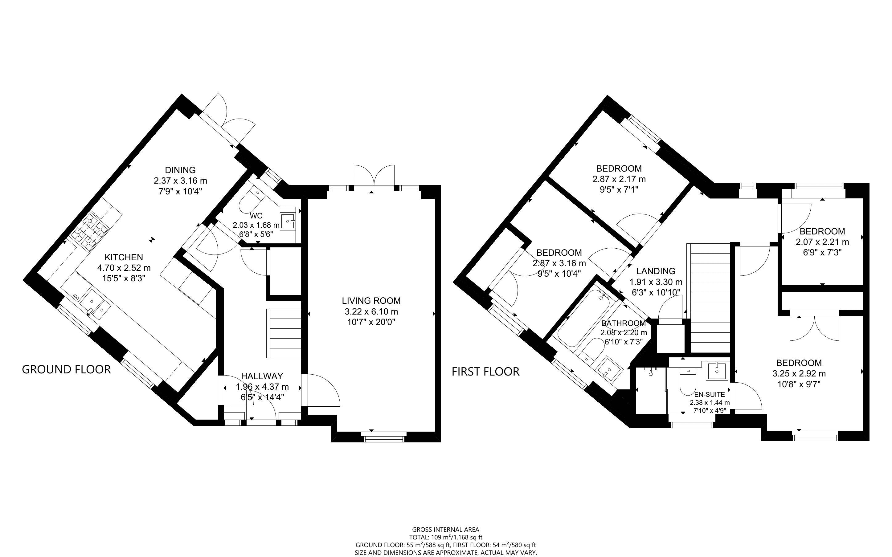 4 bed house for sale in Longacres Way, Chichester - Property Floorplan