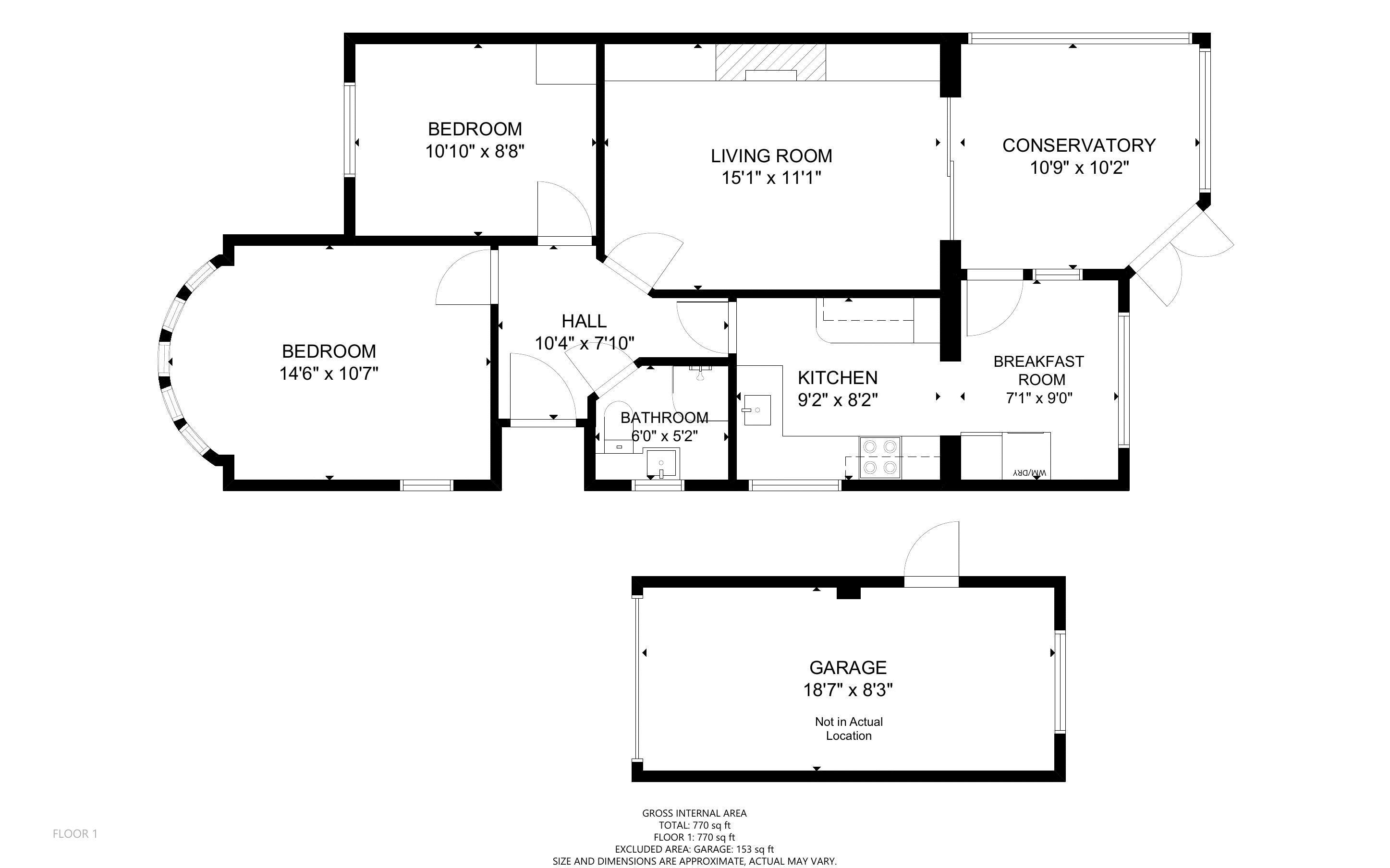 2 bed bungalow for sale in Deeside Avenue, Fishbourne - Property Floorplan