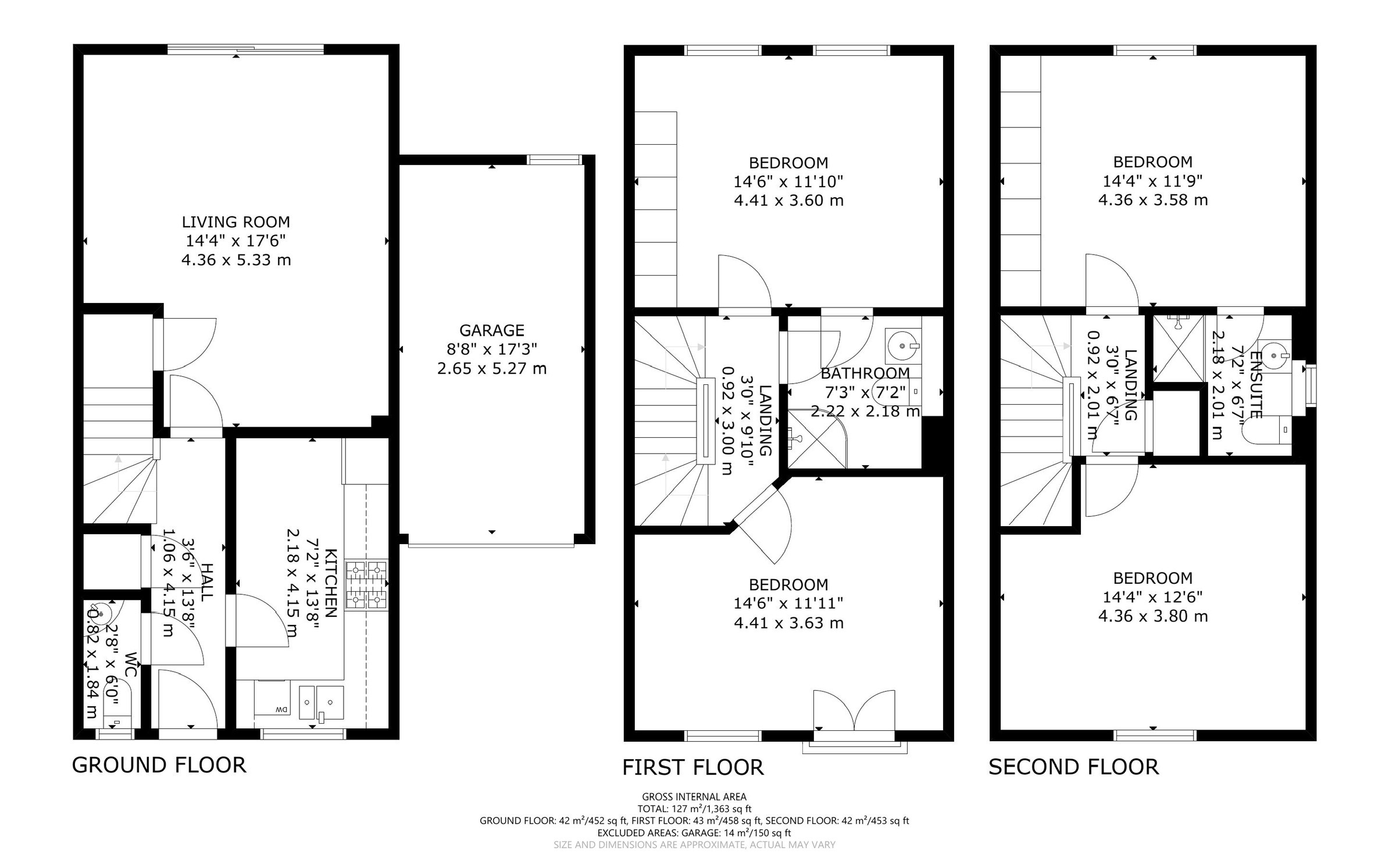 4 bed house for sale in Wolfe Close, Summersdale, Chichester - Property Floorplan