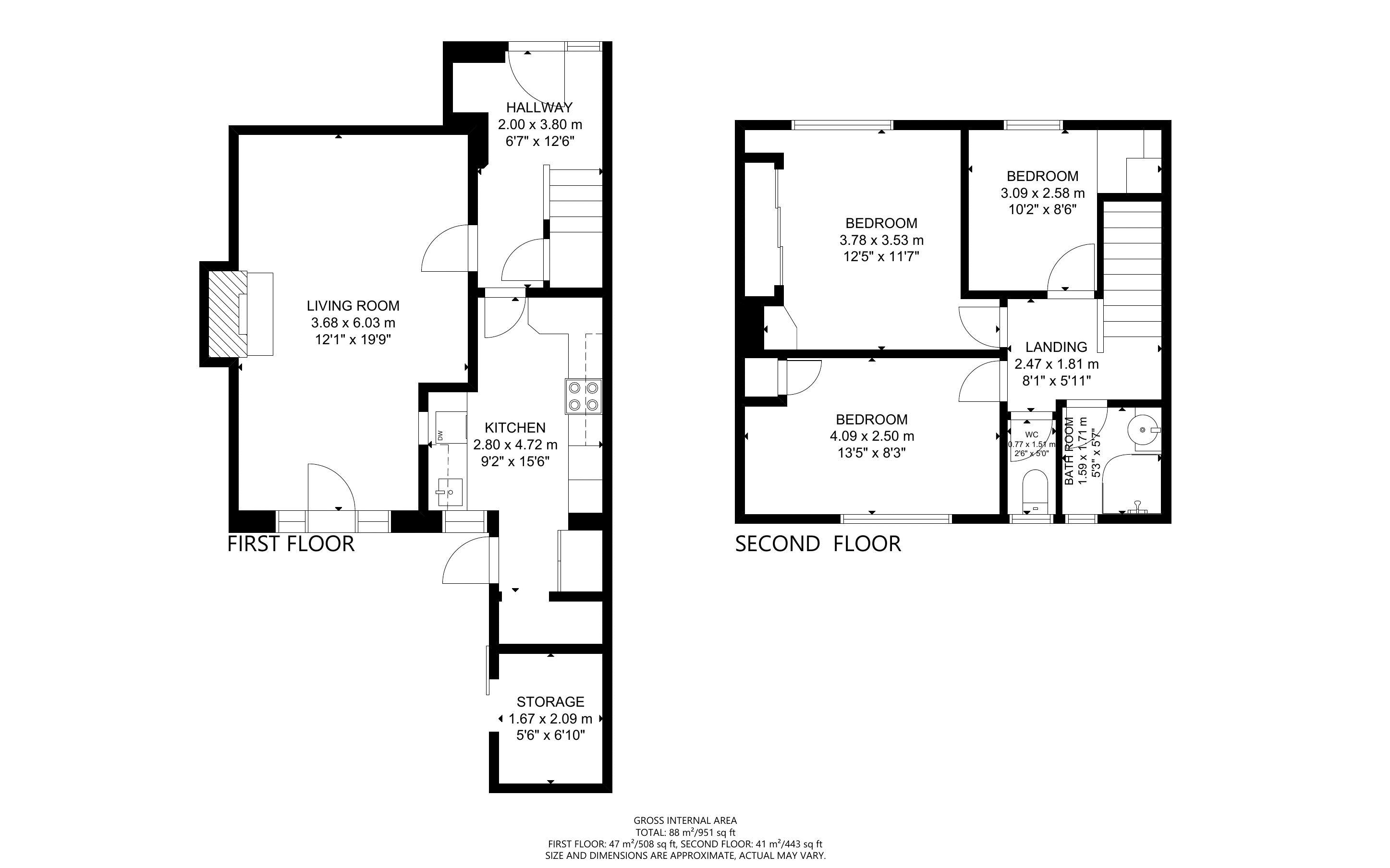 3 bed house for sale in Flatt Road, Nutbourne - Property Floorplan